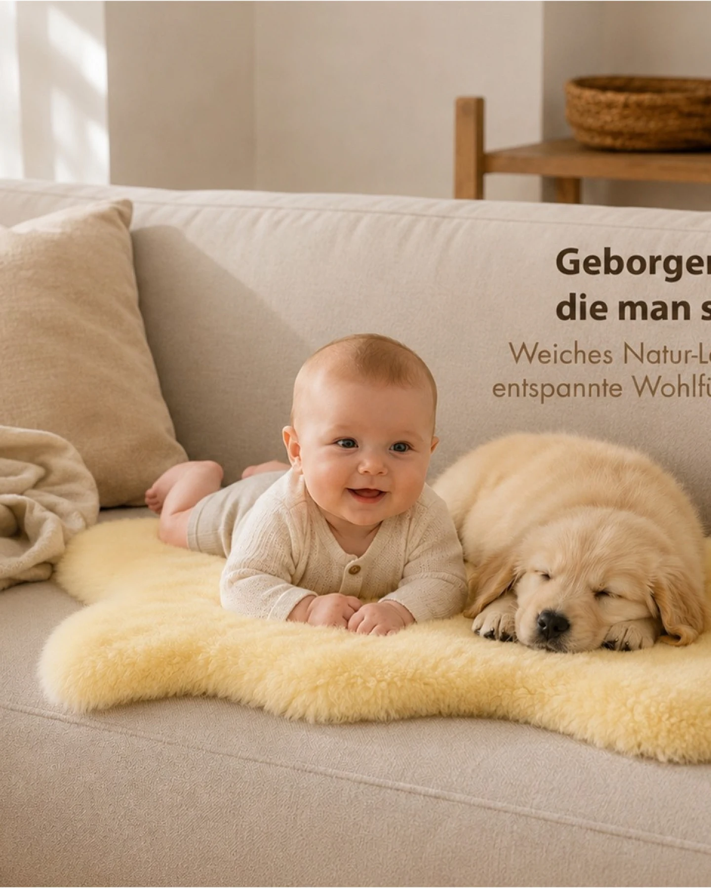 Lammfell Baby, waschbar 70 - 80 cm – Ansicht 2