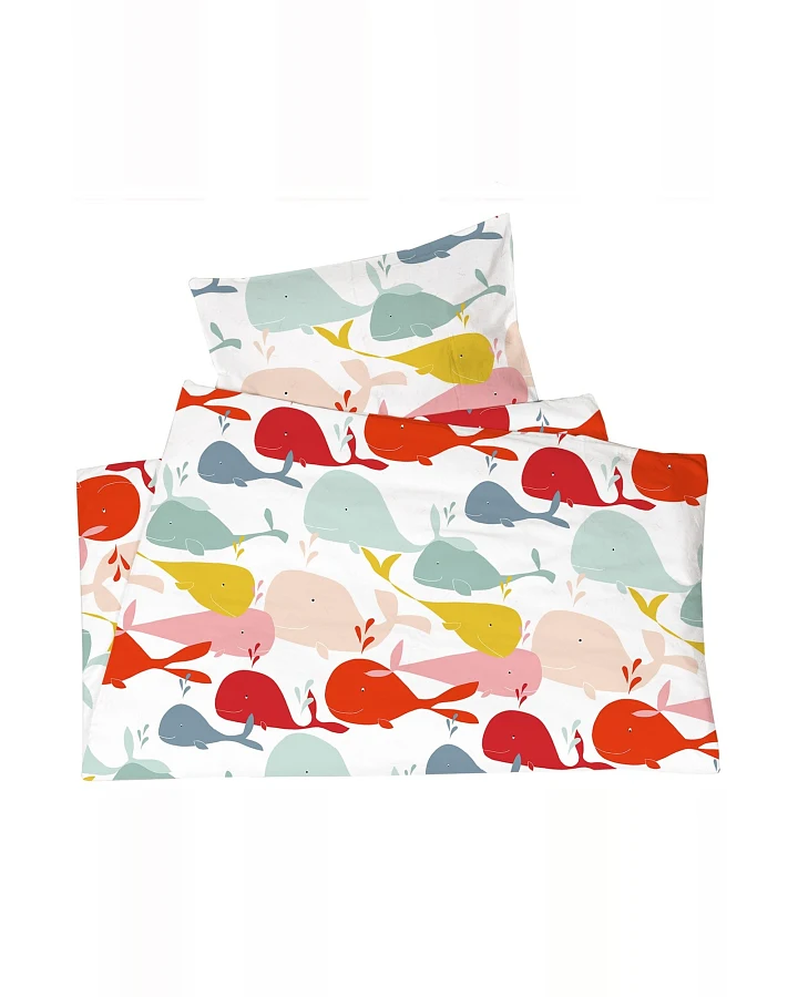 Kinderbettwäsche Bio-Baumwolle Jersey Wale Bettbezug 100 x 135 cm, Kissen 40 x 60 cm