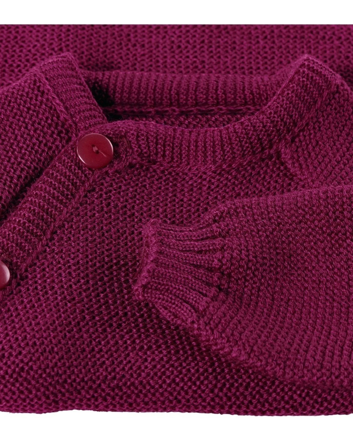 Baby Jacke Schlüttli Bio-Merinowolle beere Gr.50-56 – Ansicht 2