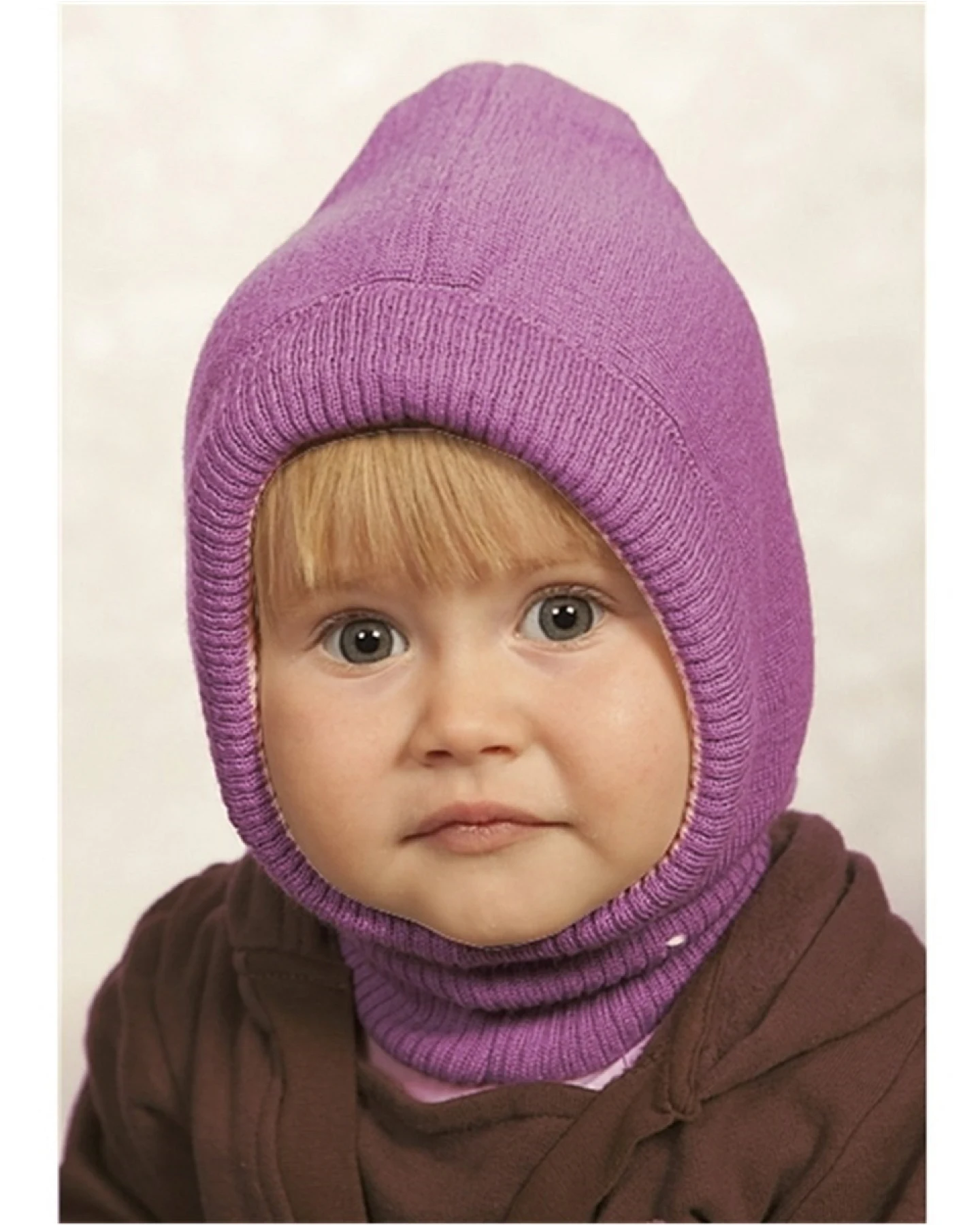 Baby und Kinder Schalmütze Schlupfmütze rosenholz Gr.54/56 – Ansicht 2