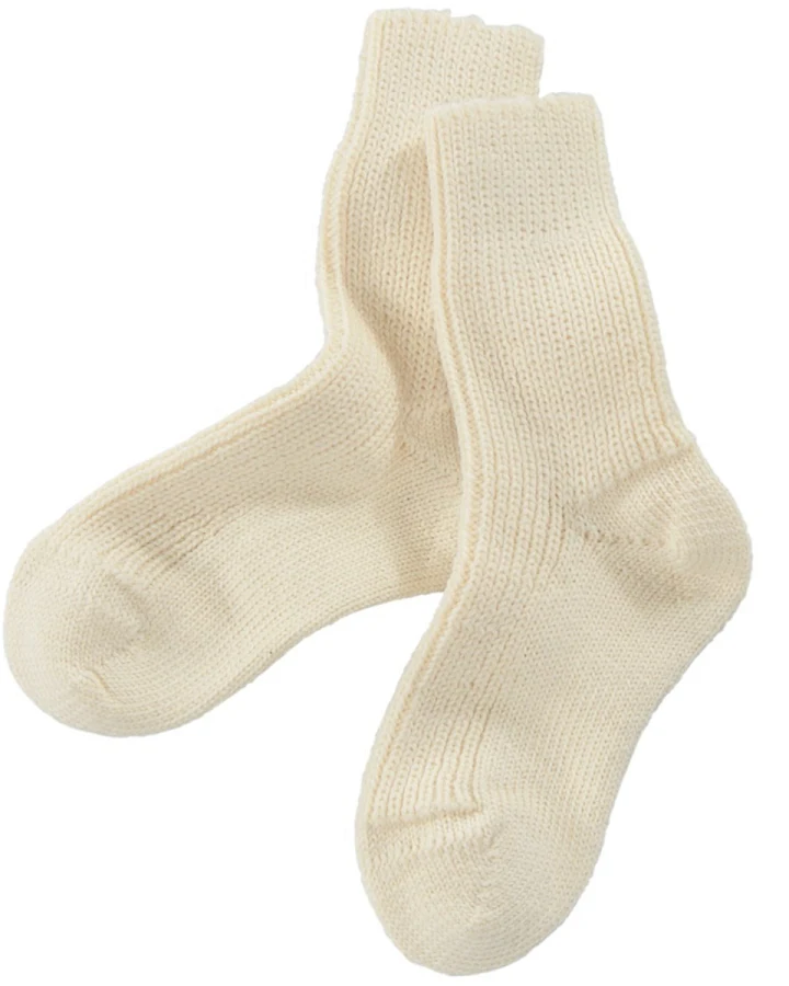 Dicke Kinder Socken Bio-Schurwolle natur Gr. 0