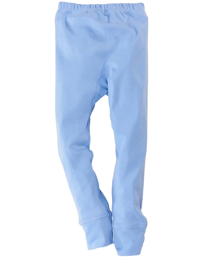 Kinder Unterhose lang Bio-Baumwolle hellblau Gr. 104