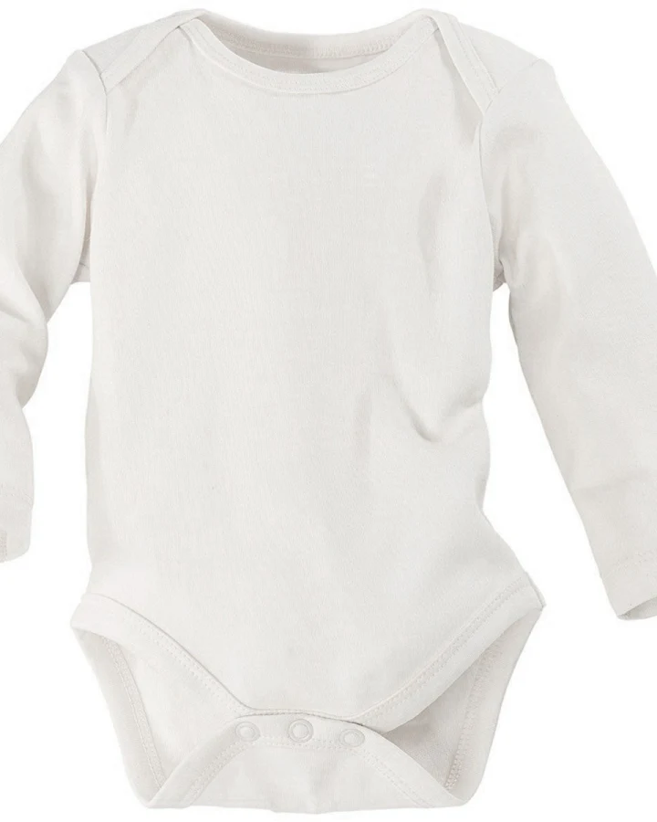 Baby Langarmbody Bio-Baumwolle off white Gr. 50/56