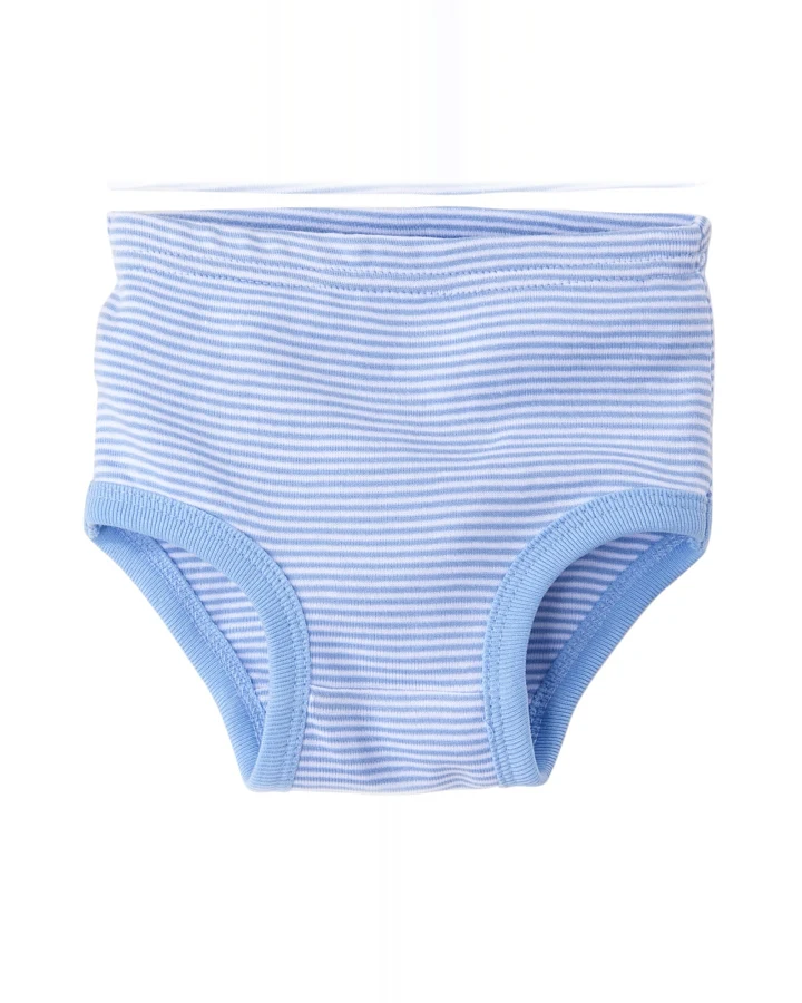 Kinder Slip Bio-Baumwolle hellblau-weiß gestreift Gr. 74/80