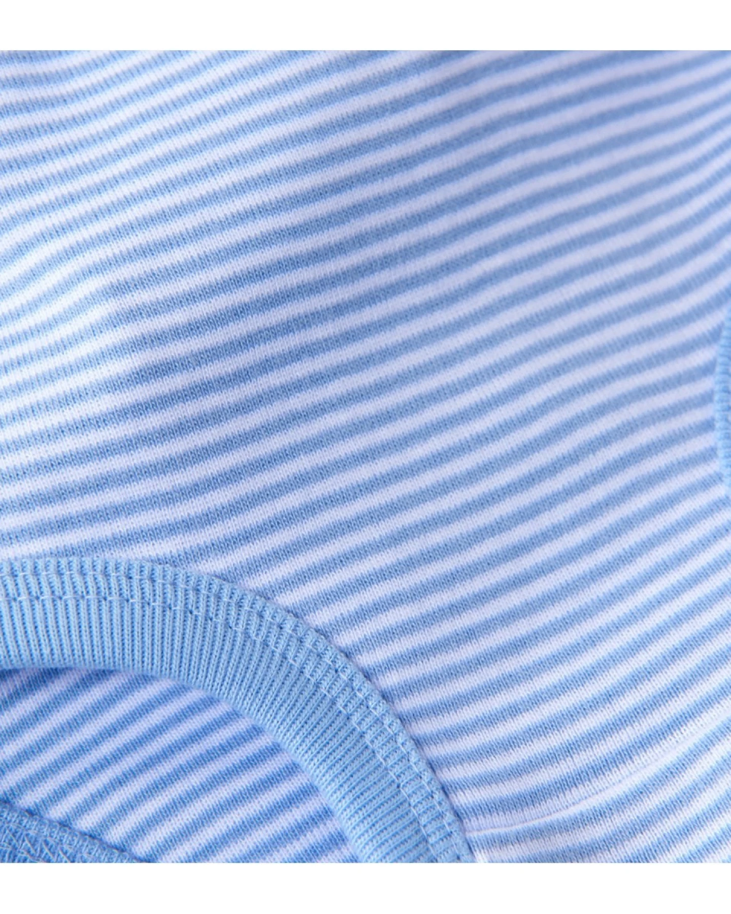 Kinder Slip Bio-Baumwolle hellblau-weiß gestreift Gr. 74/80 – Ansicht 2