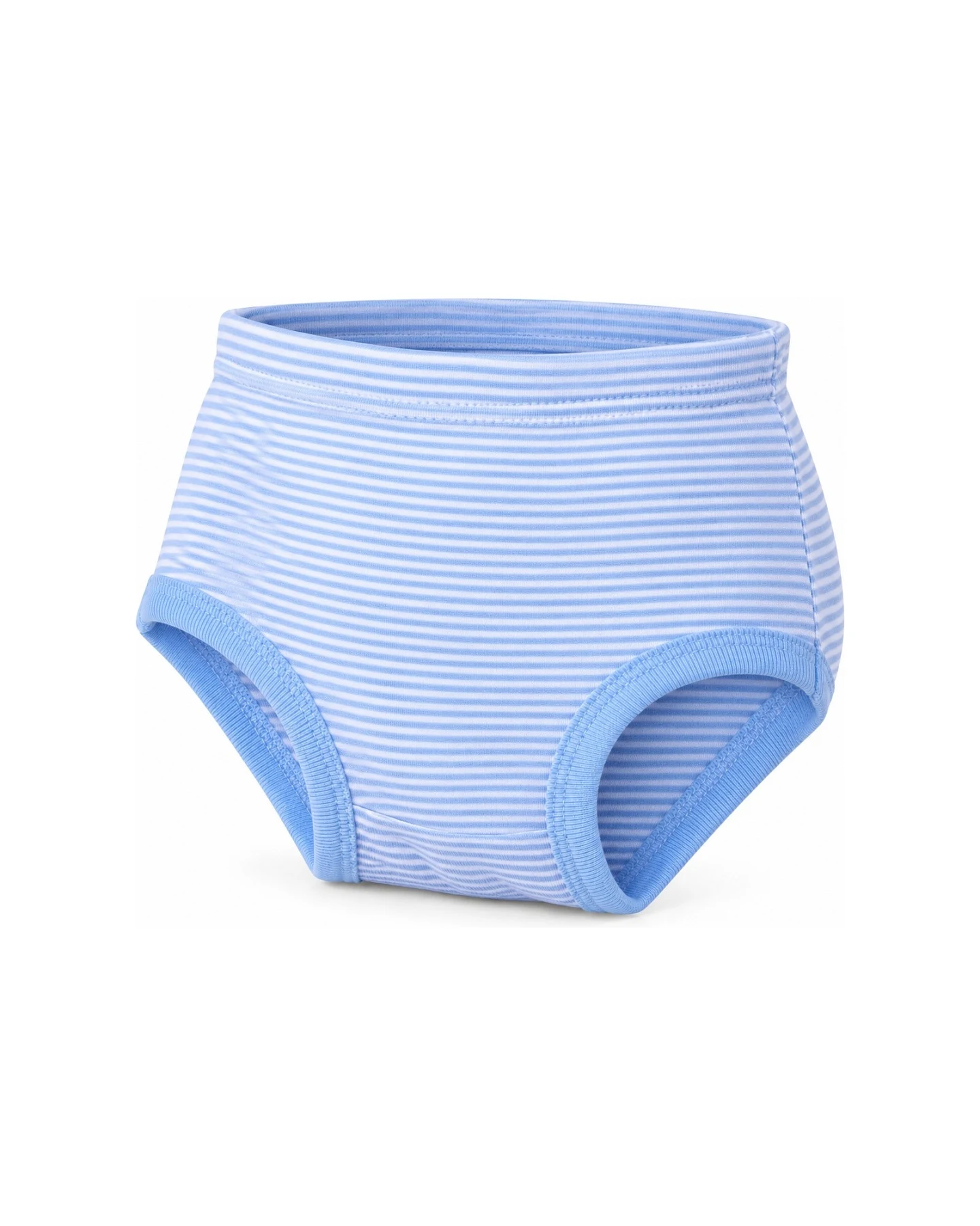 Kinder Slip Bio-Baumwolle hellblau-weiß gestreift Gr. 74/80 – Ansicht 2