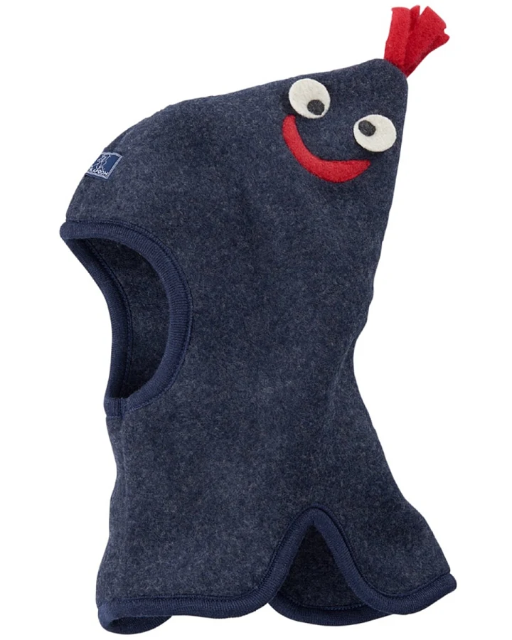 Pickapooh Baby und Kinder Schlupfmütze mit Zipfel Bio-Schurwolle marine Gr.48