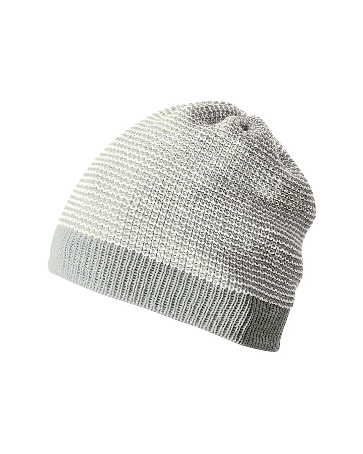 Disana Baby Mütze Beanie Bio Merinowolle melange-hellgrau Gr.42-46