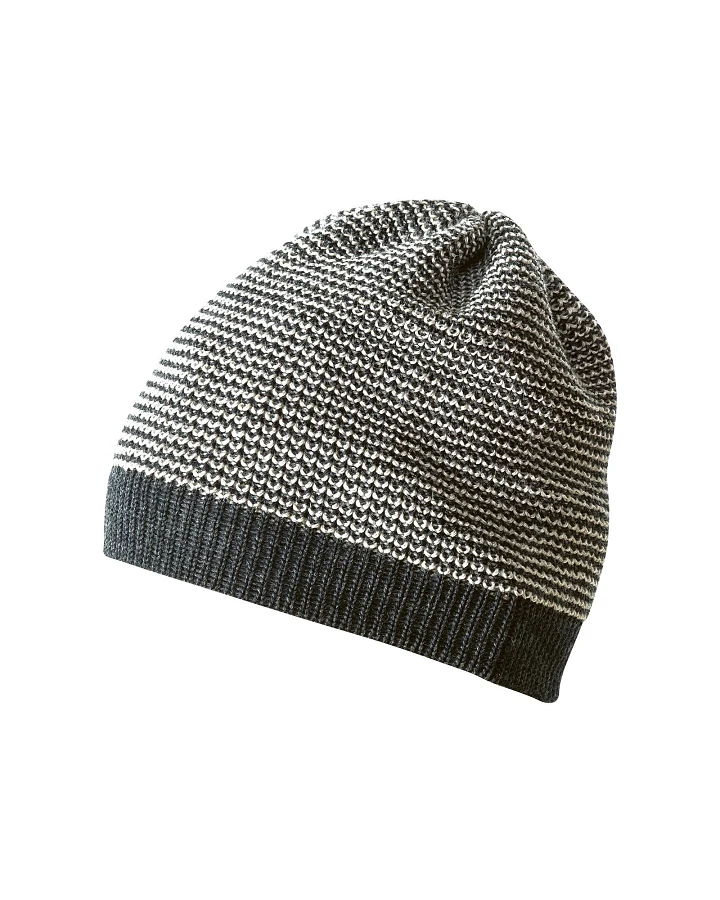 Disana Baby Mütze Beanie Bio Merinowolle melange-anthrazit Gr.42-46