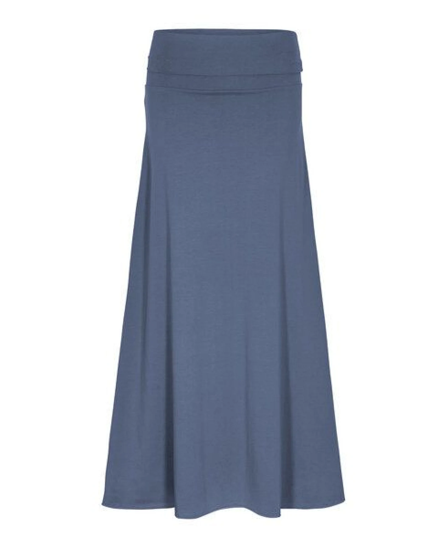Jaya INDRA - Damen - Maxi-Rock aus elastischer Biobaumwolle mit doppeltem Bund, High Waist - Low Waist tragbar – Ansicht 3