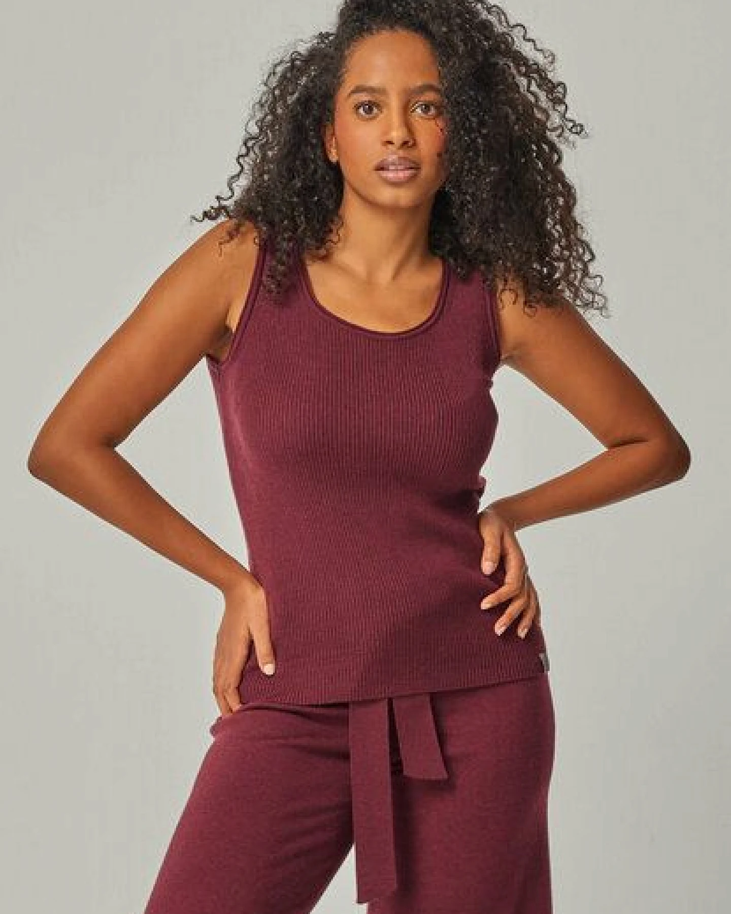 YOU LOOK PERFECT Merino Loungewear Set „Stricktop Blossom & Strickrock Erika" – Ansicht 4