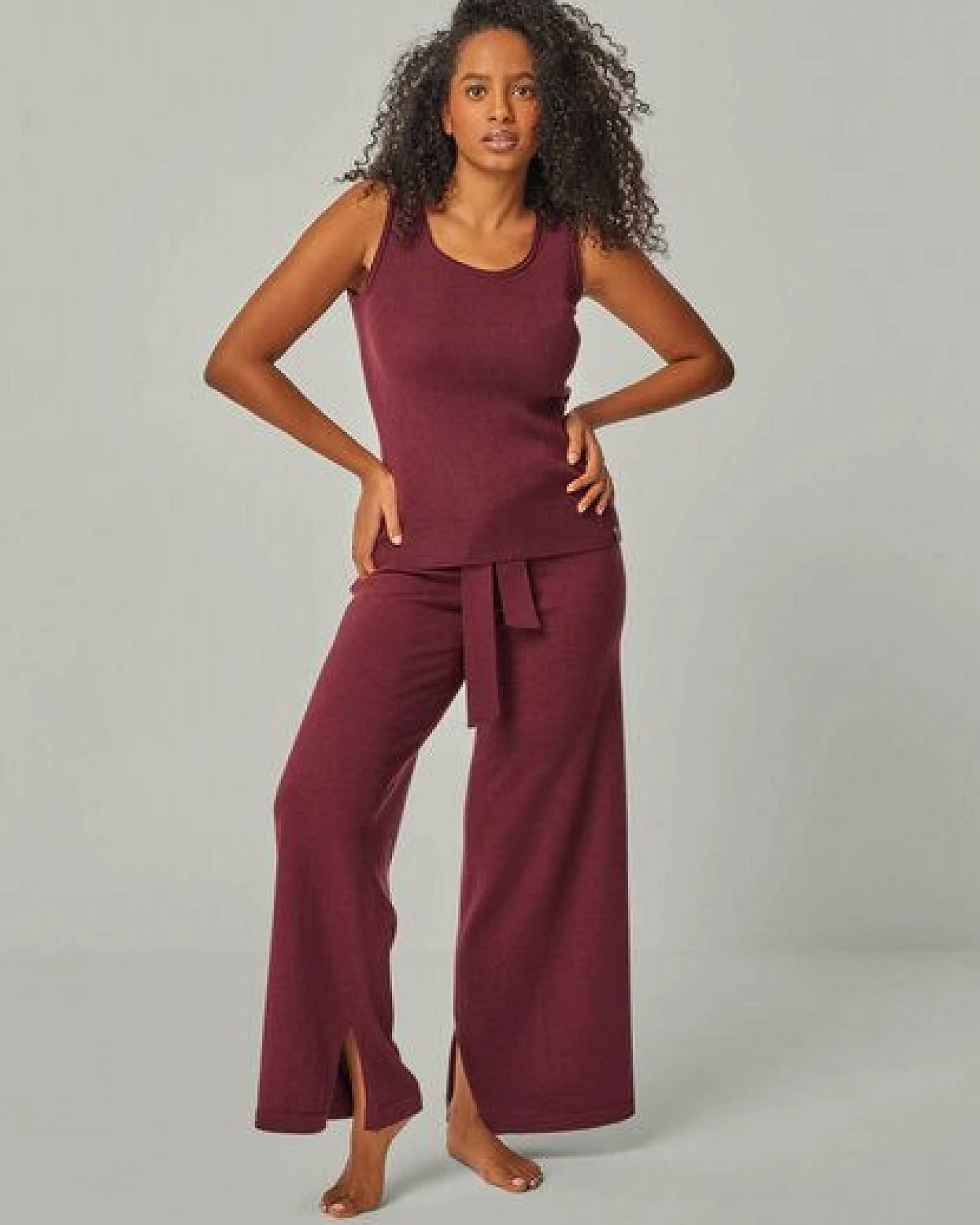 YOU LOOK PERFECT 100% Merino Rippen-Stricktop "Blossom" – Ansicht 3