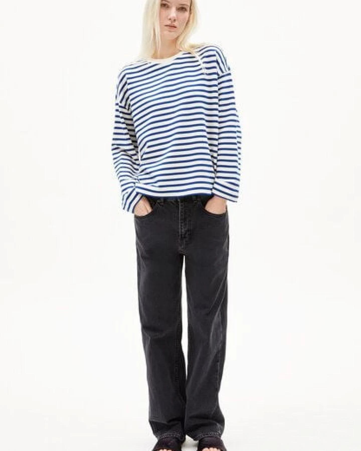 ARMEDANGELS FRANKAA MAARLEN STRIPE Damen Sweatshirt aus Bio-Baumwolle – Ansicht 4