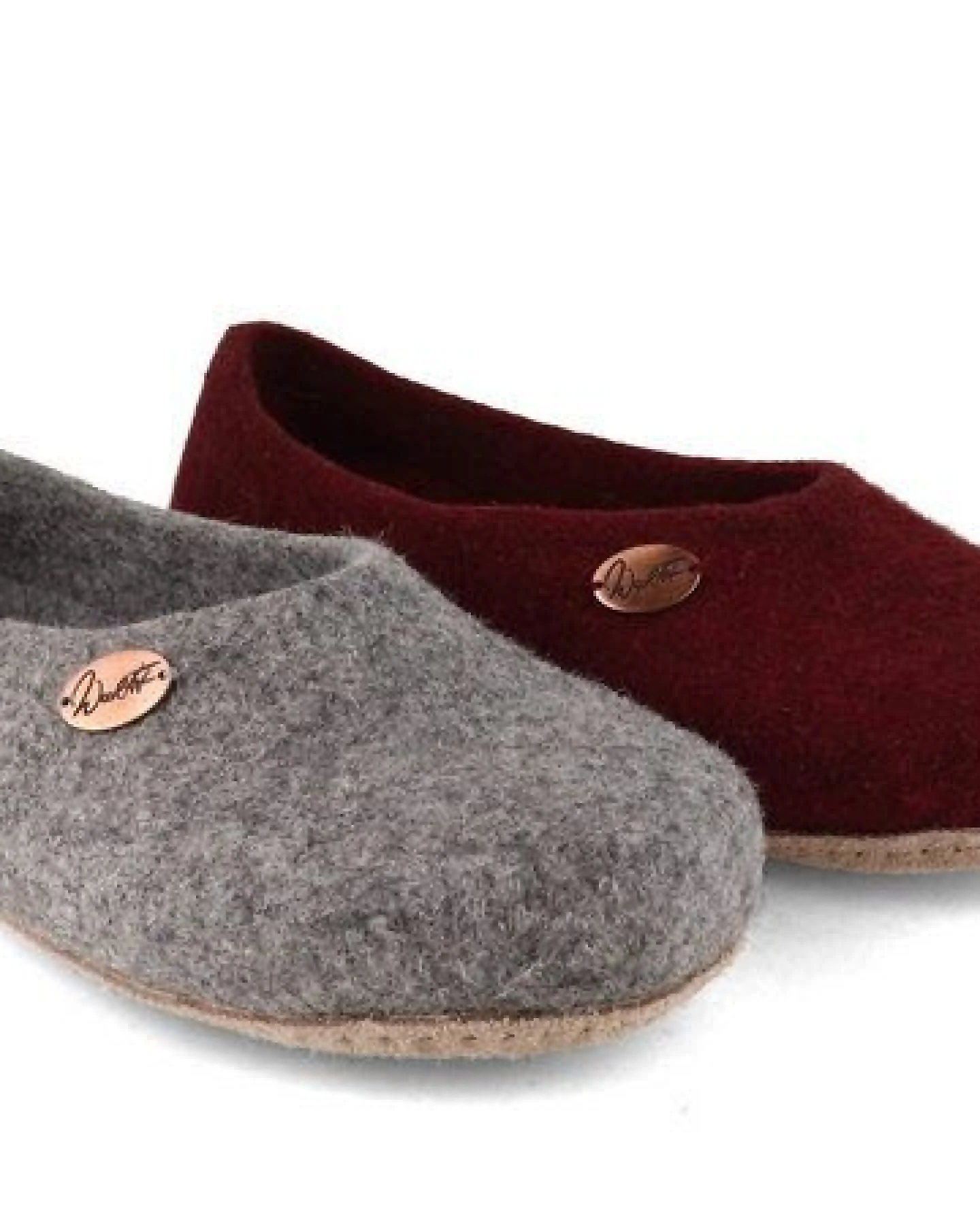 WoolFit Ballerina Hausschuhe mit vegetabiler Ledersohle und Filzeinlage – Ansicht 2