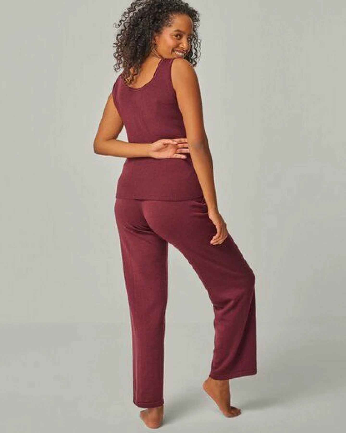 YOU LOOK PERFECT Merino Loungewear Set „Stricktop Blossom & Strickhose Elisa" – Ansicht 3