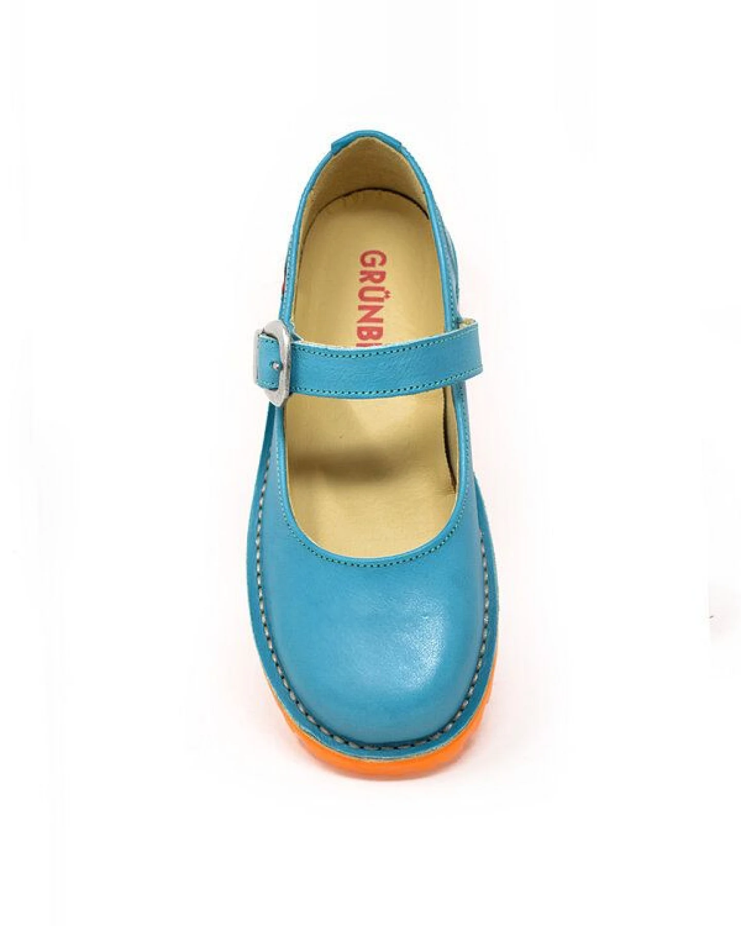 Grünbein Shoes Spangen-Ballerinas Vivienne lose Einlage blau-orange – Ansicht 4