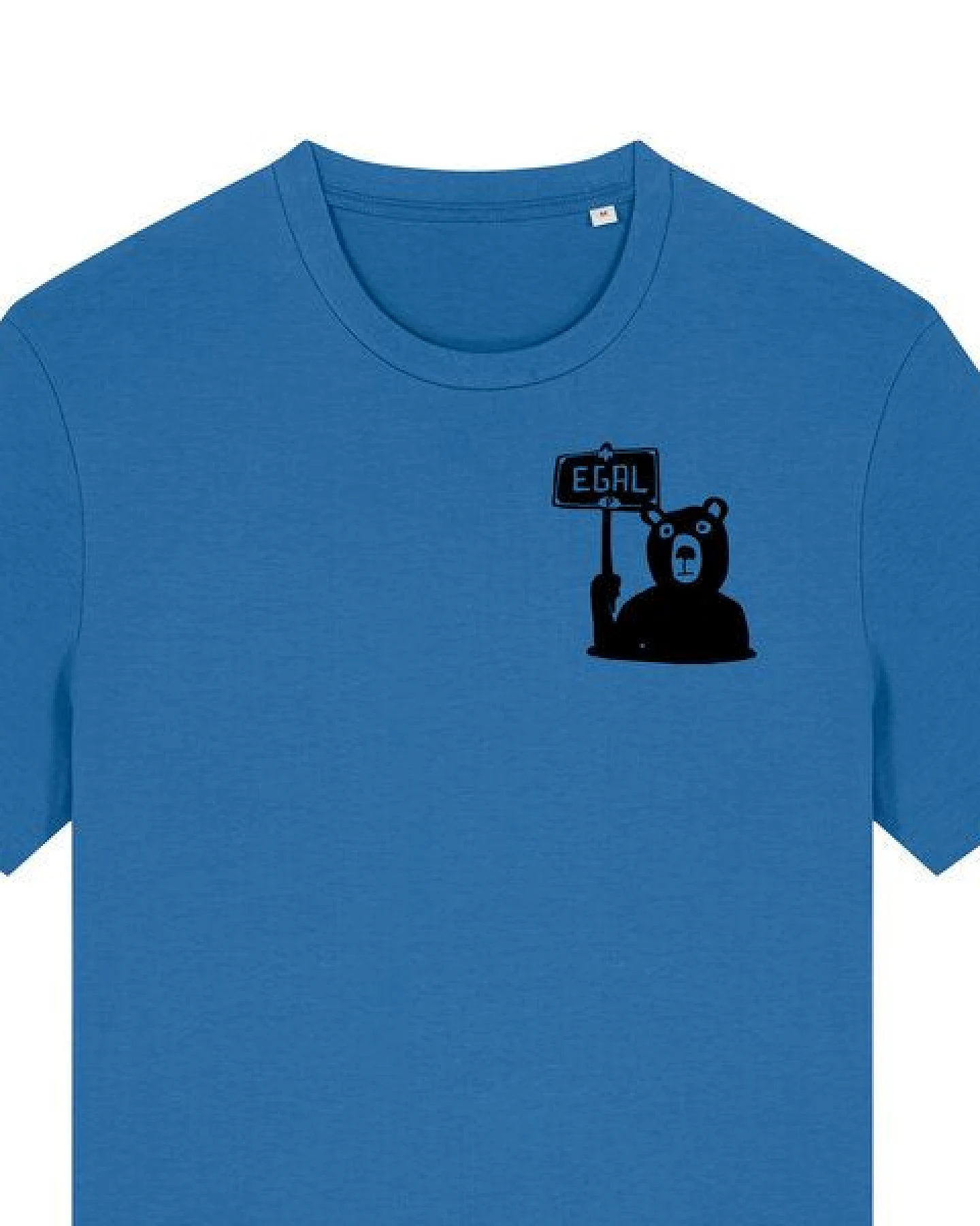 päfjes Dem Bären ist es EGAL! Dir auch? - Fair Wear Männer Unisex Bio T-Shirt Siebdruck – Ansicht 2
