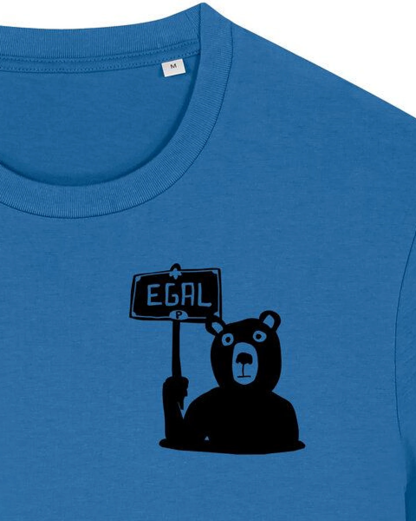 päfjes Dem Bären ist es EGAL! Dir auch? - Fair Wear Männer Unisex Bio T-Shirt Siebdruck – Ansicht 3