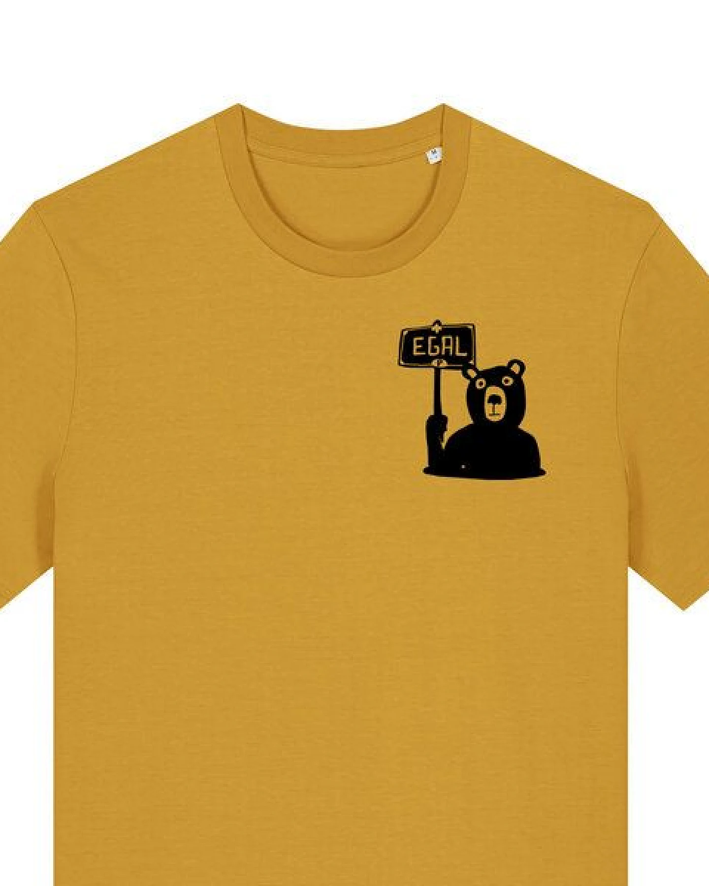 päfjes Dem Bären ist es EGAL! Dir auch? - Fair Wear Männer Unisex Bio T-Shirt Siebdruck – Ansicht 2