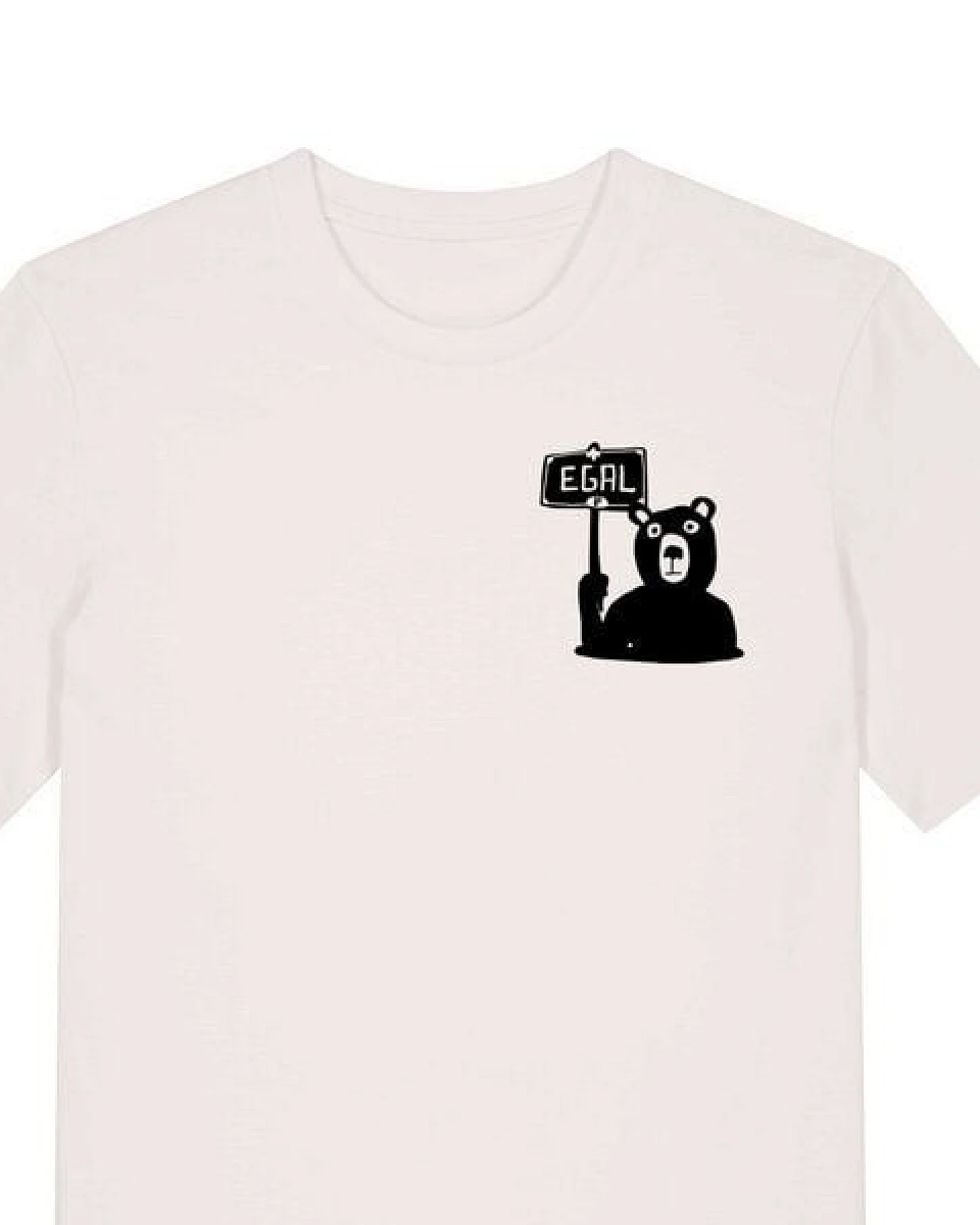 päfjes Dem Bären ist es EGAL! Dir auch? - Fair Wear Männer Unisex Bio T-Shirt Siebdruck – Ansicht 3