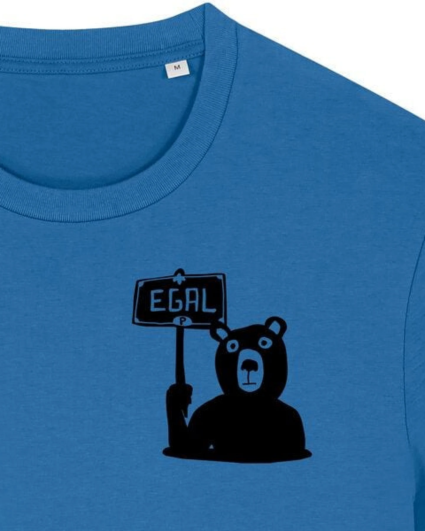 päfjes Dem Bären ist es EGAL! Dir auch? - Fair Wear Männer Unisex Bio T-Shirt Siebdruck – Ansicht 3