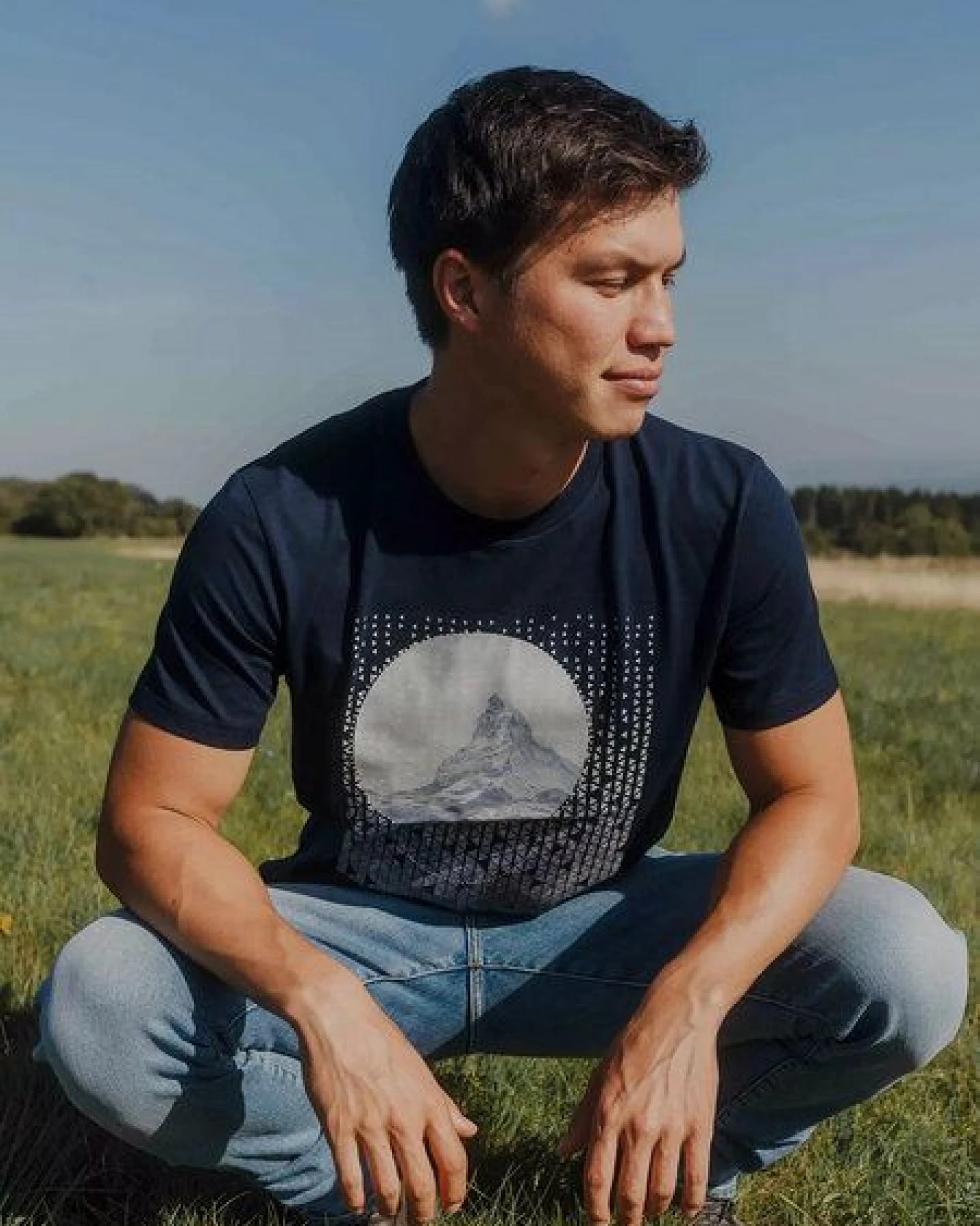 Kultgut Artdesign - Klassik Shirt 100% Biobaumwolle / Abstract Mountain – Ansicht 2