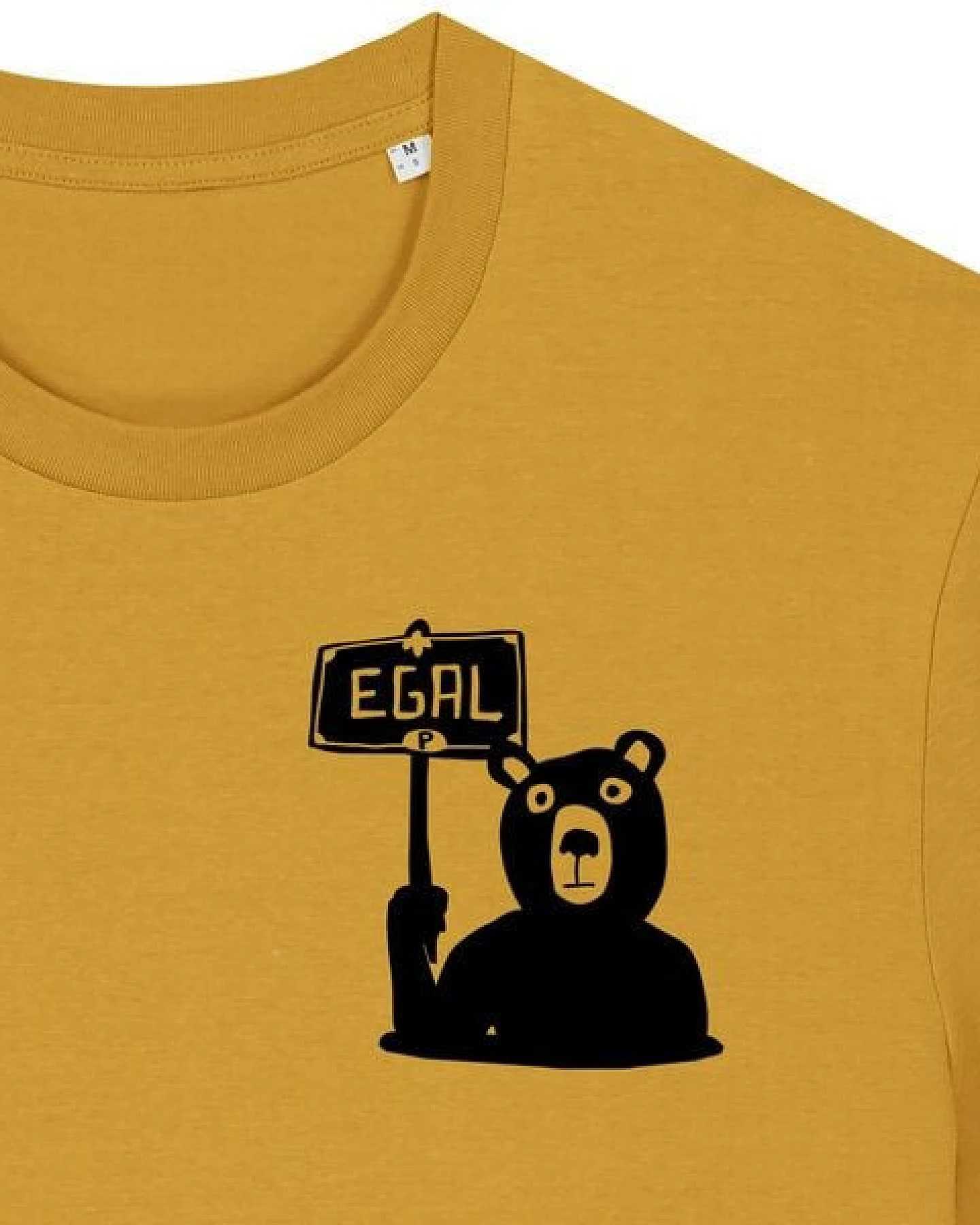 päfjes Dem Bären ist es EGAL! Dir auch? - Fair Wear Männer Unisex Bio T-Shirt Siebdruck – Ansicht 3