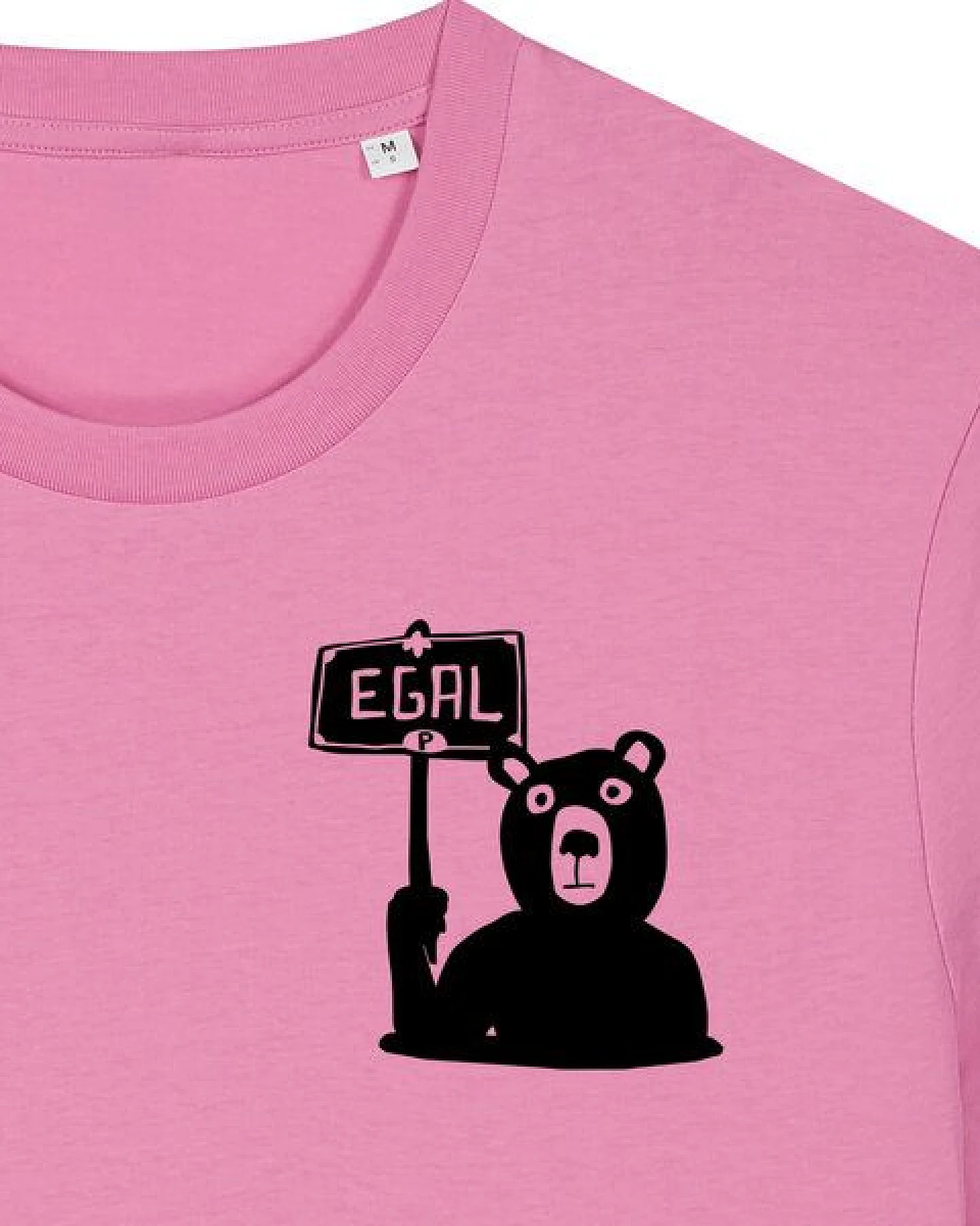 päfjes Dem Bären ist es EGAL! Dir auch? - Fair Wear Männer Unisex Bio T-Shirt Siebdruck – Ansicht 3