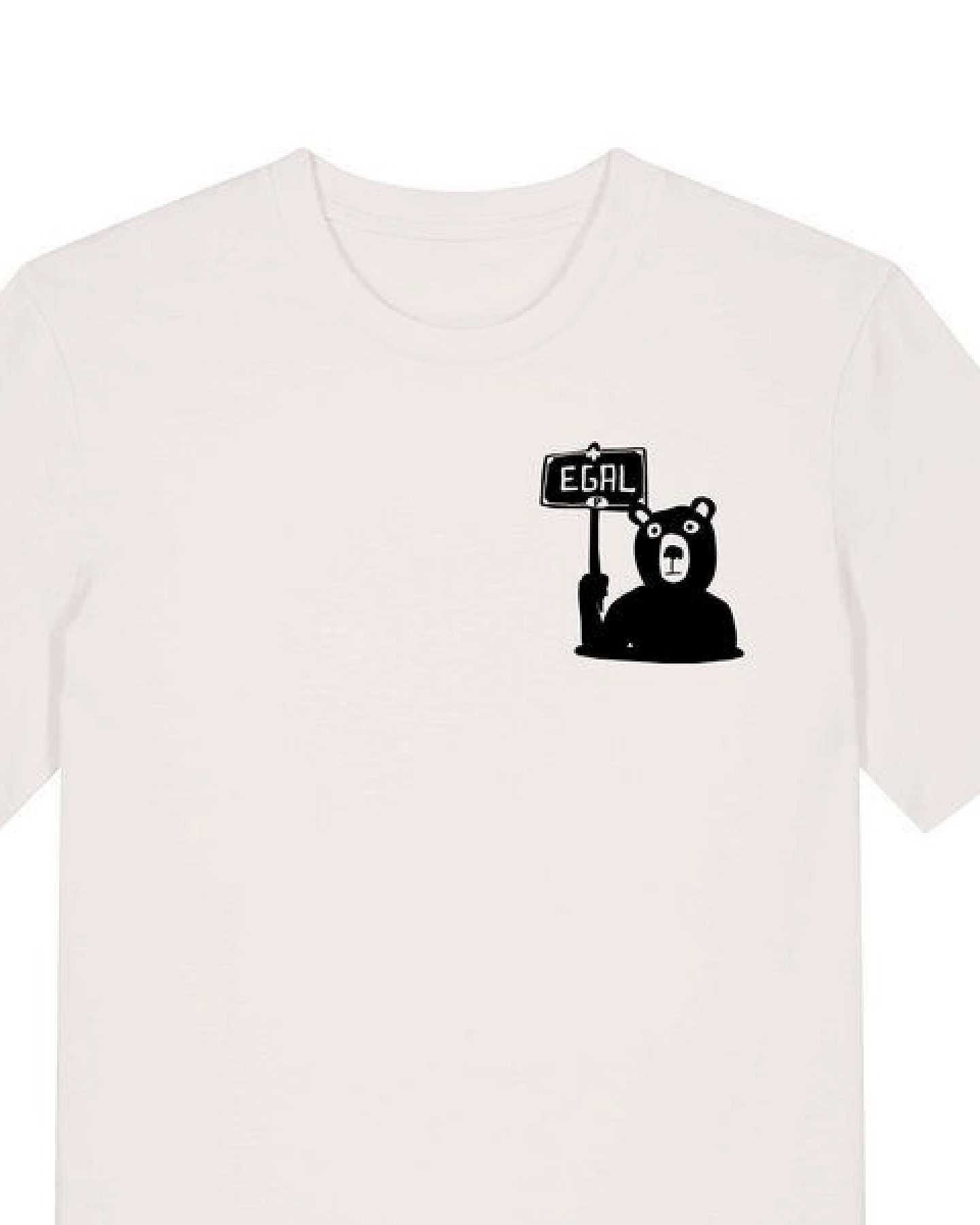 päfjes Dem Bären ist es EGAL! Dir auch? - Fair Wear Männer Unisex Bio T-Shirt Siebdruck – Ansicht 3