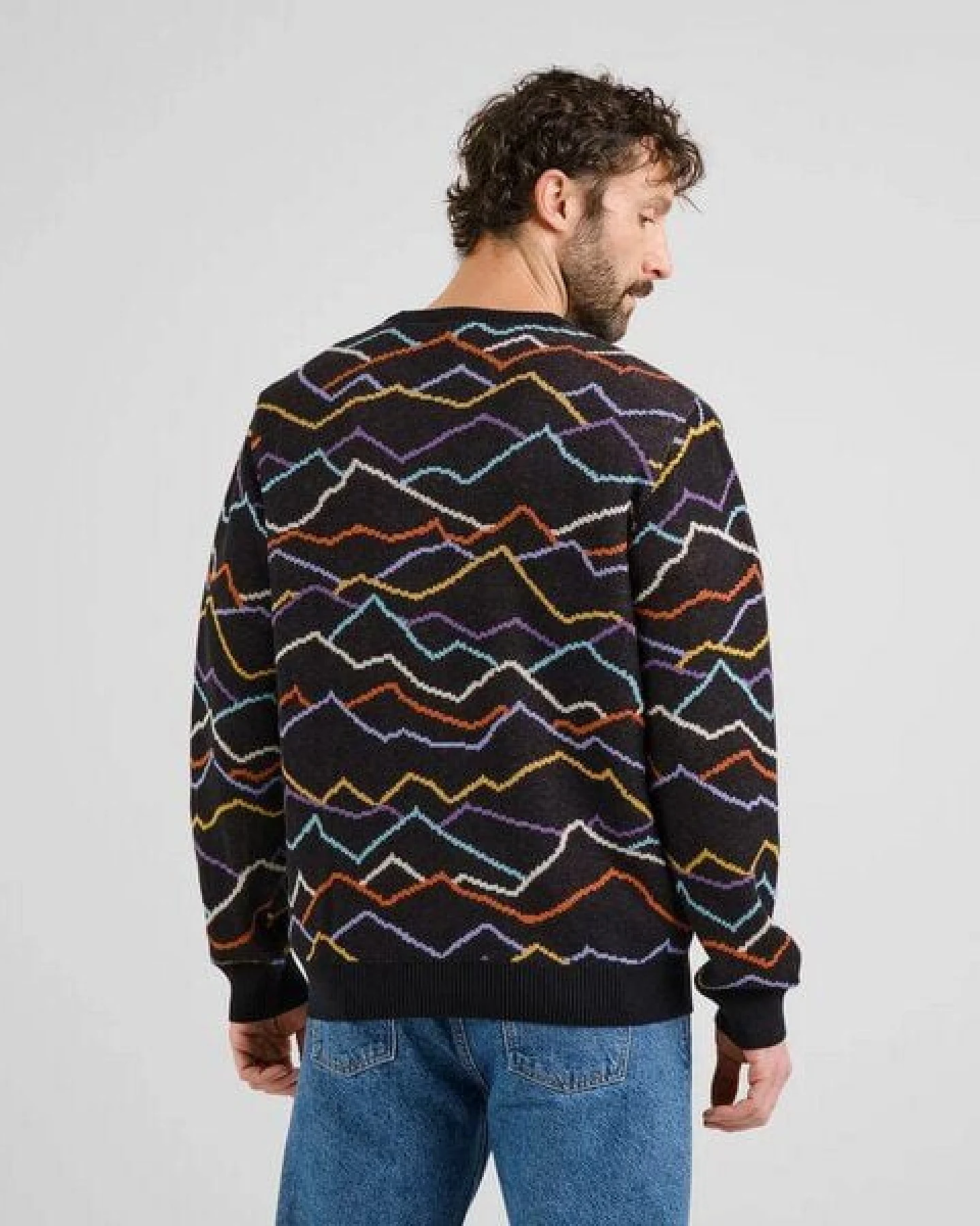 DEDICATED Herren Strickpullover Sweater MORA Line Mountain – Ansicht 2