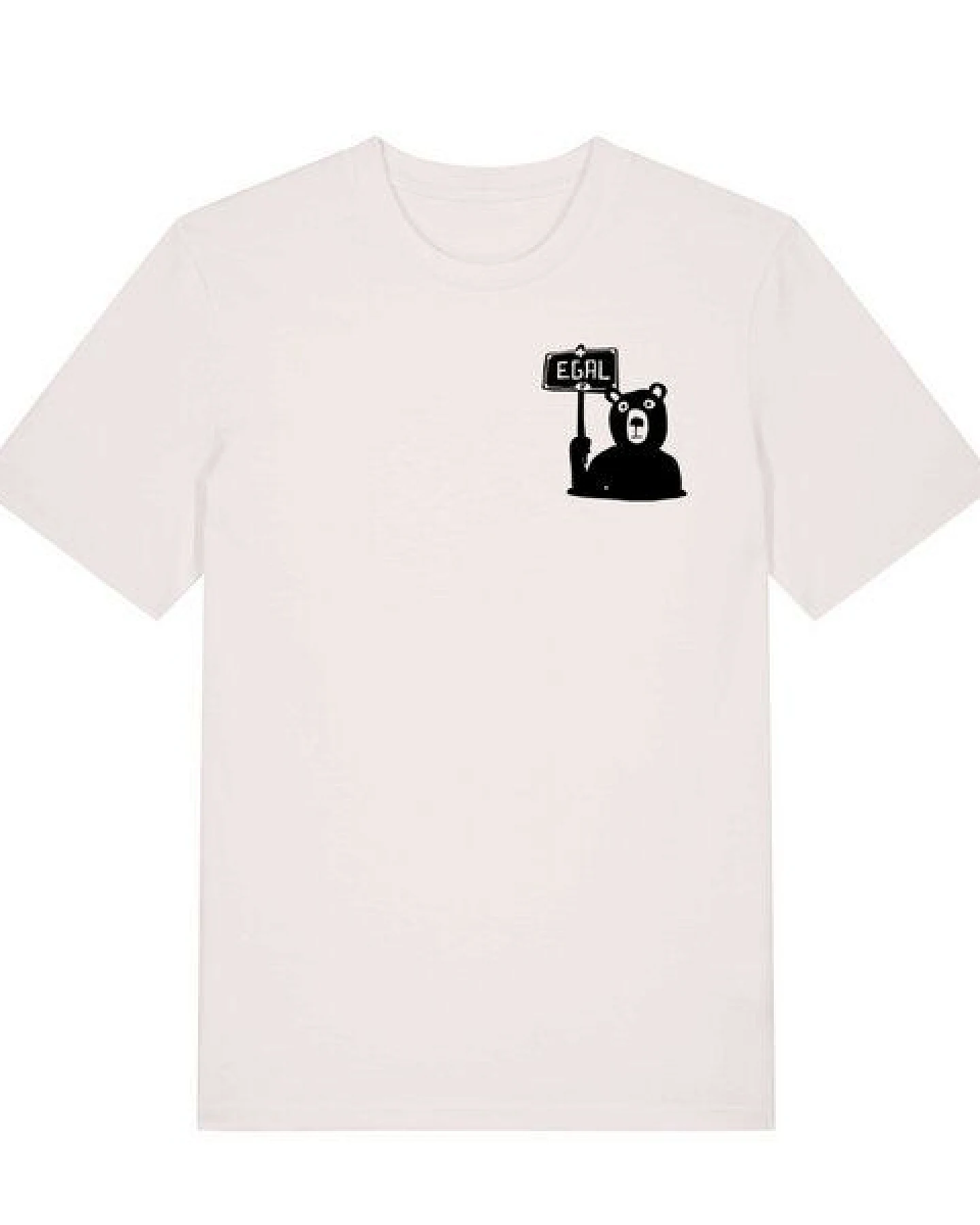 päfjes Dem Bären ist es EGAL! Dir auch? - Fair Wear Männer Unisex Bio T-Shirt Siebdruck – Ansicht 2
