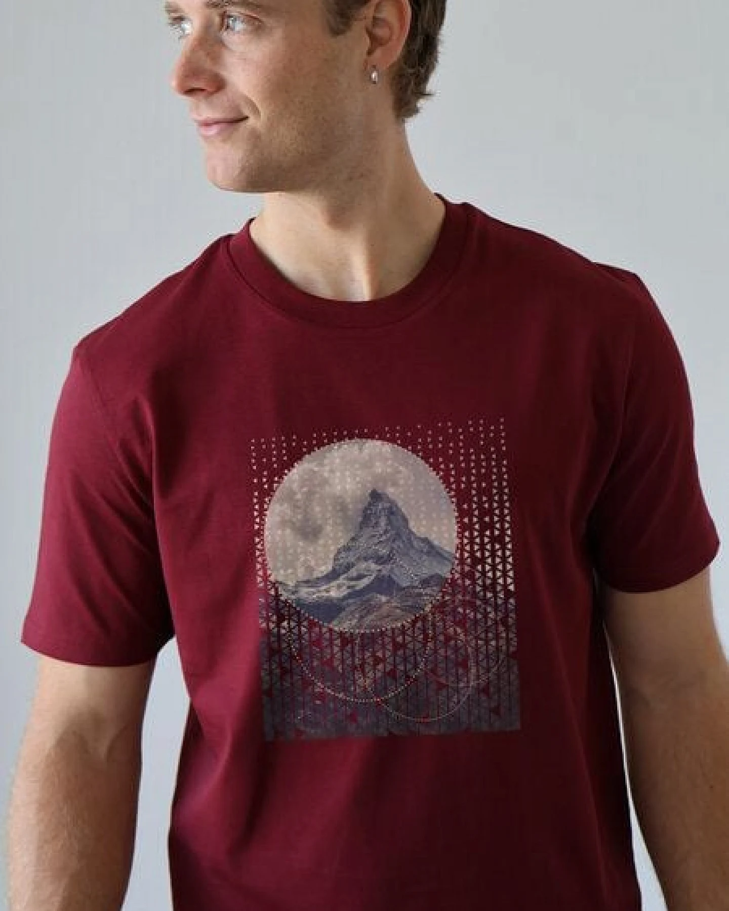 Kultgut Artdesign - Klassik Shirt 100% Biobaumwolle / Abstract Mountain – Ansicht 2