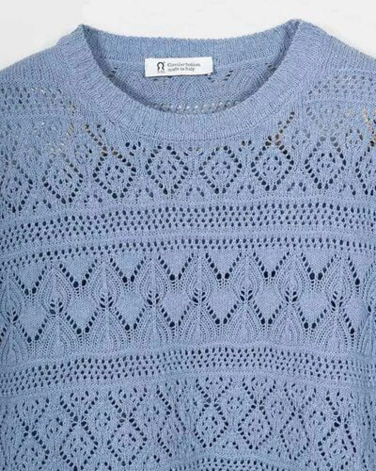Rifò - Circular Fashion Made in Italy Neda Kurzarm-Pulllover aus recykelter und Bio-Baumwolle – Ansicht 4