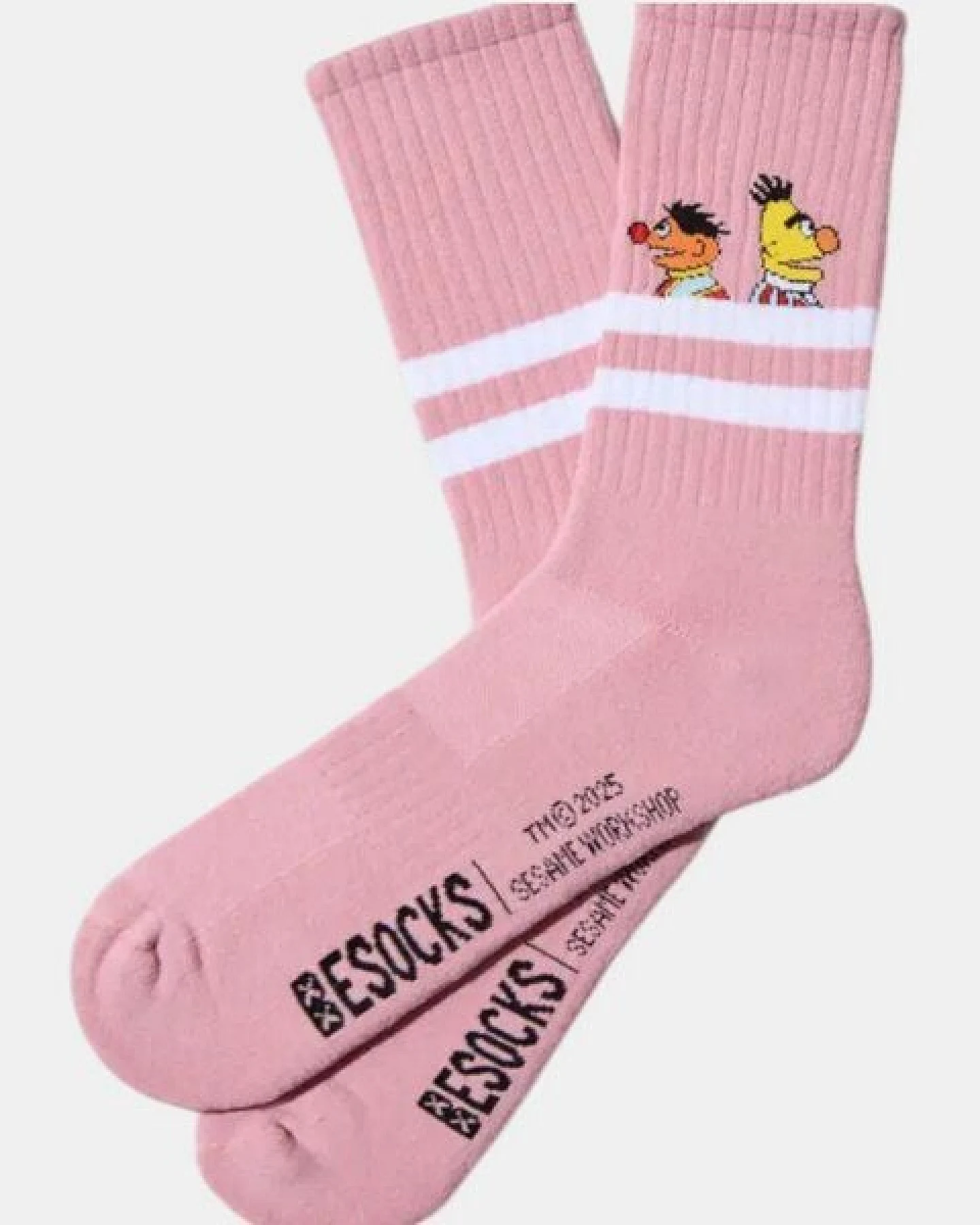 BeSocks Bio-Tennissocken in rose - Ernie und Bert – Ansicht 2
