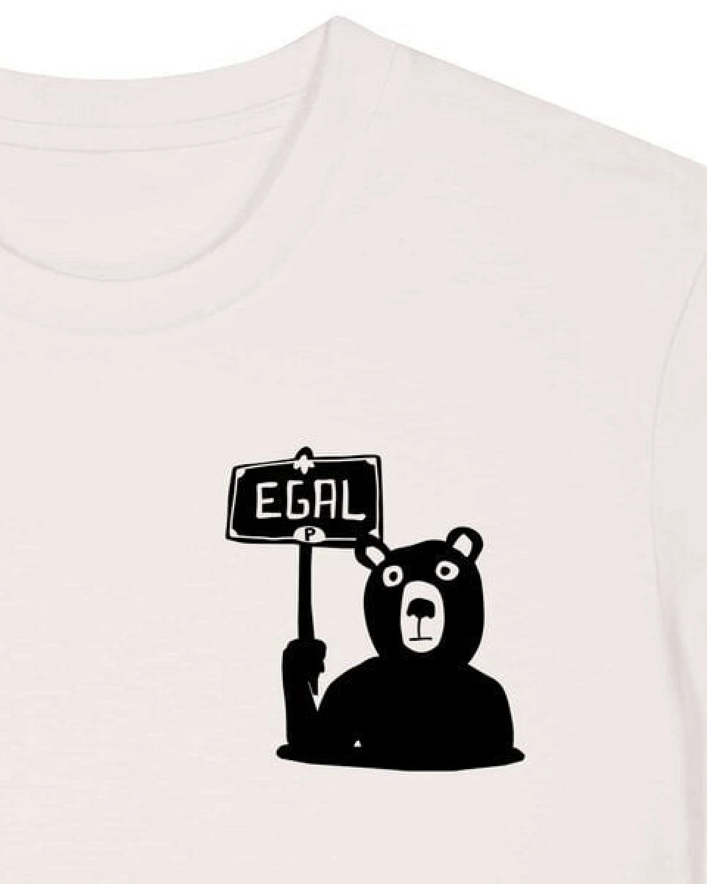päfjes Dem Bären ist es EGAL! Dir auch? - Fair Wear Männer Unisex Bio T-Shirt Siebdruck – Ansicht 4