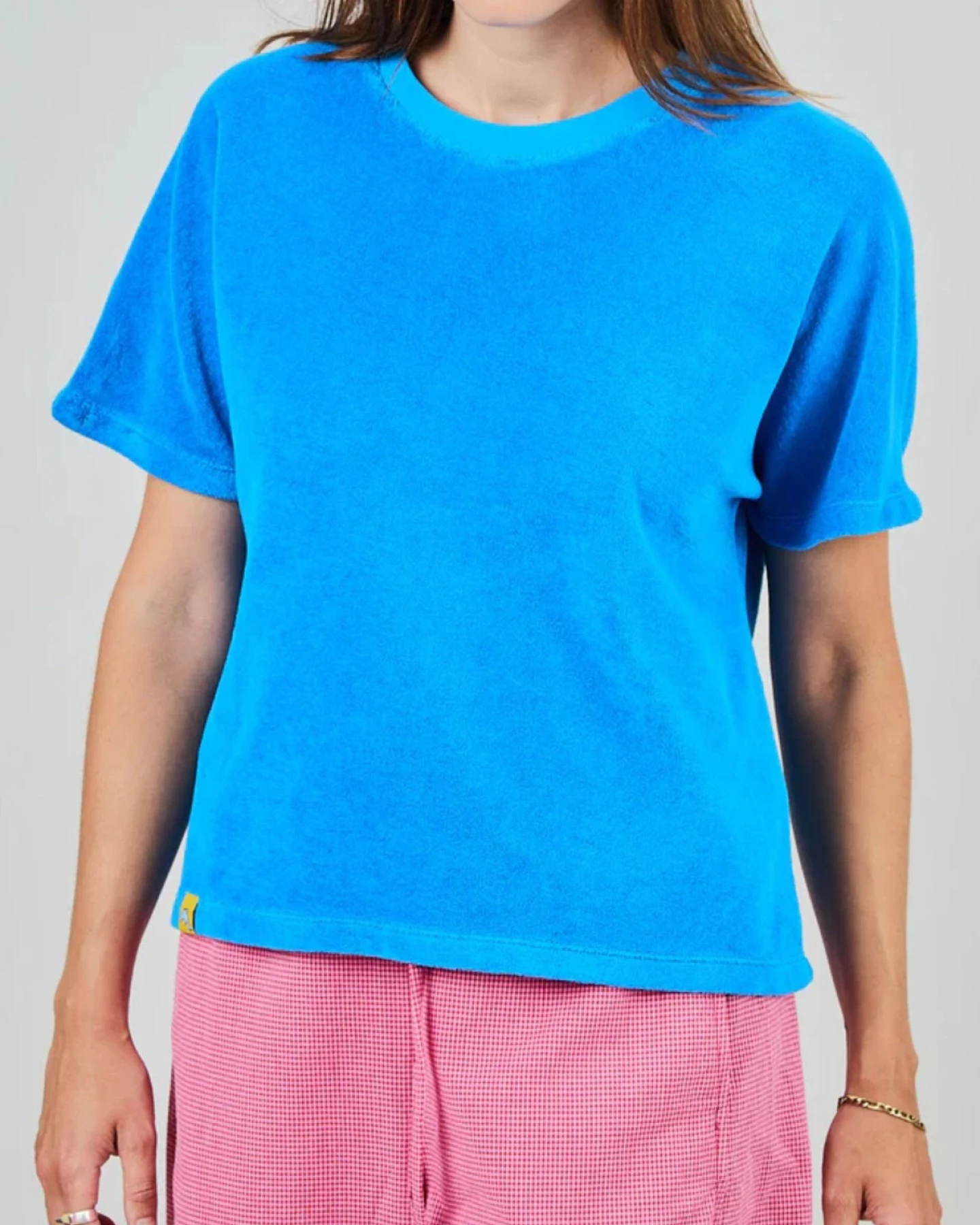 T-Shirt Terry Oversize Blau – Ansicht 2