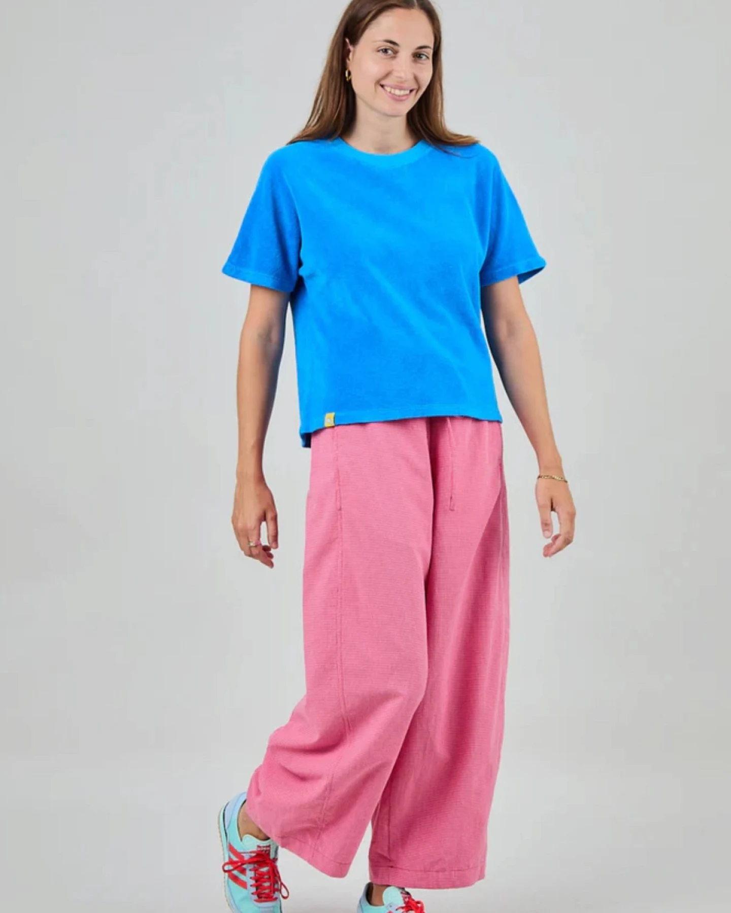 T-Shirt Terry Oversize Blau – Ansicht 5