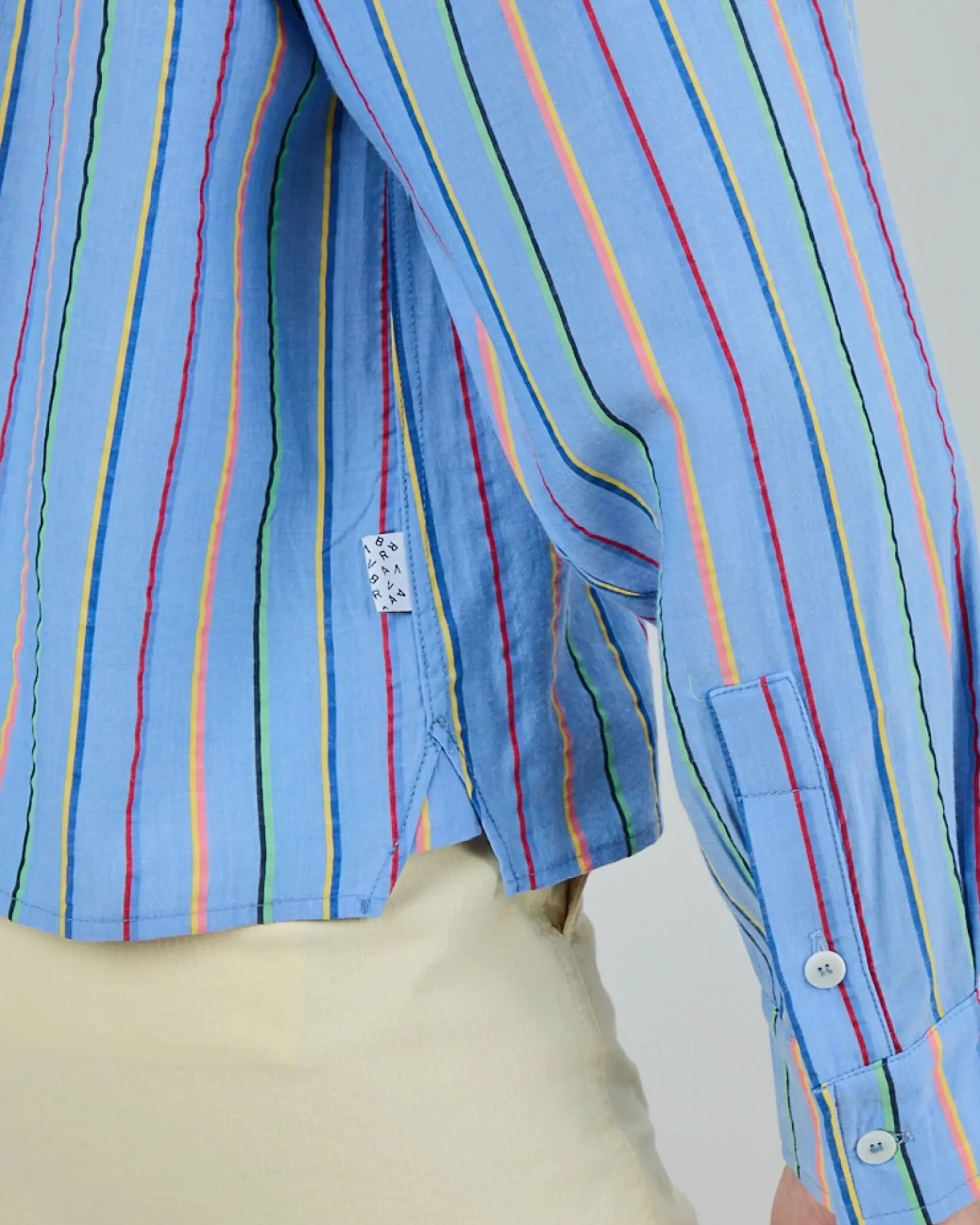 Bluse Stripes Boxy Blau – Ansicht 4