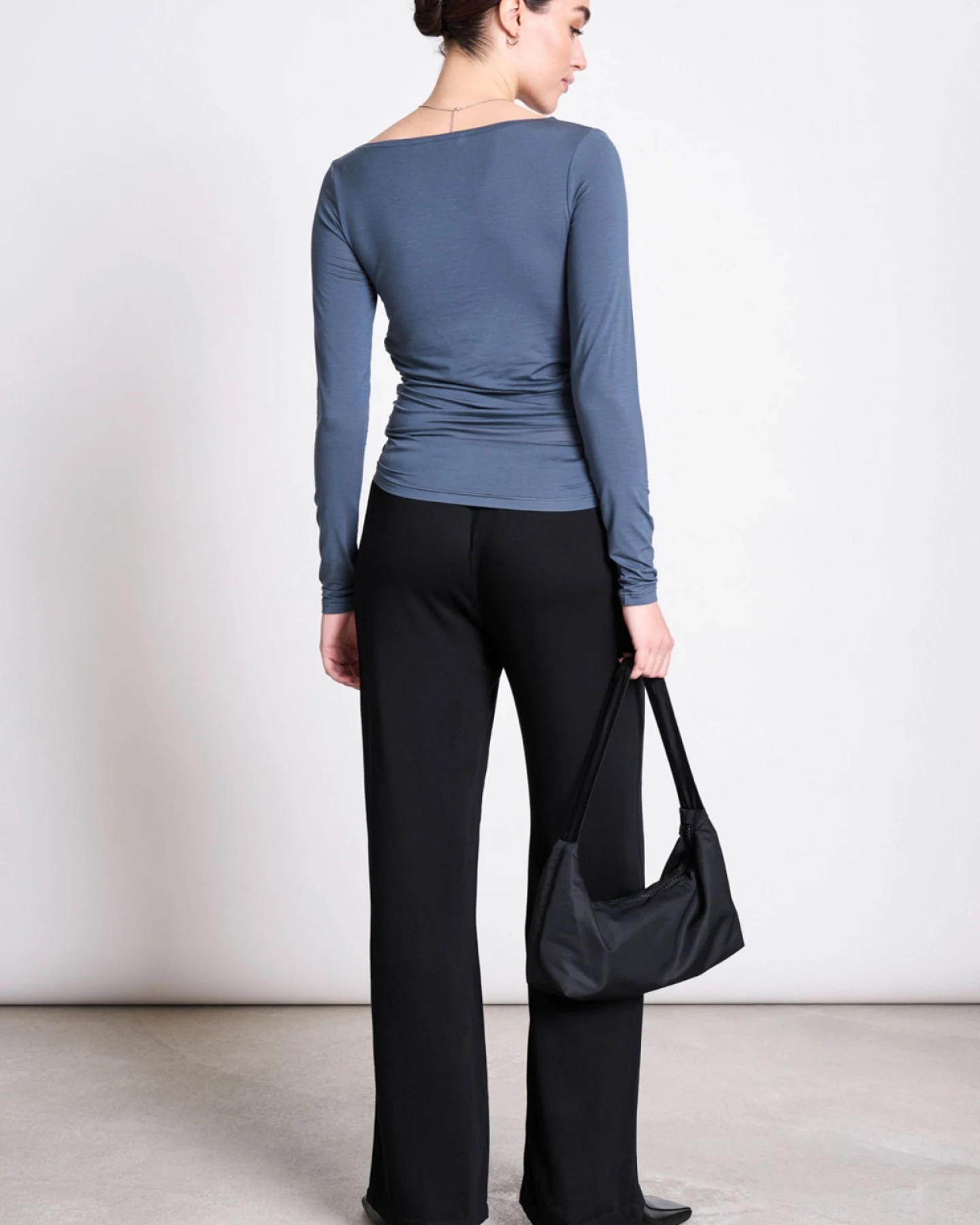 Longsleeve Asymmetrical Casma Grau – Ansicht 2