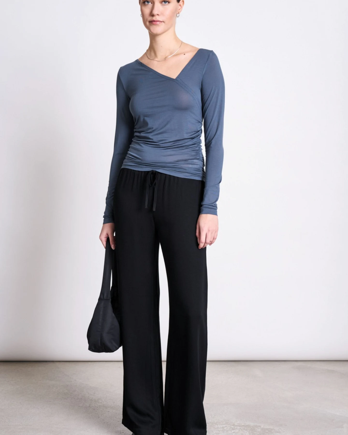 Longsleeve Asymmetrical Casma Grau – Ansicht 4
