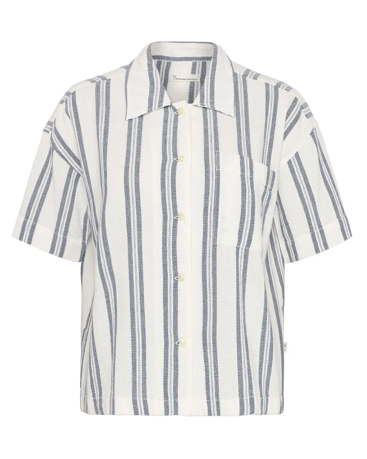 Hemd Striped Short Sleeved Blau