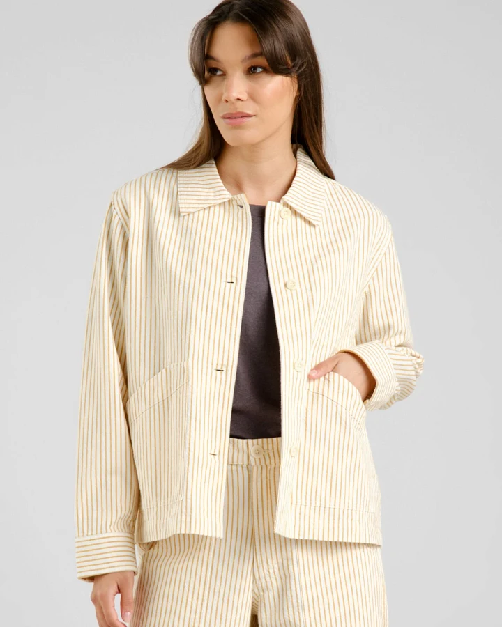 Jacke Stiby Work Stripe Gelb