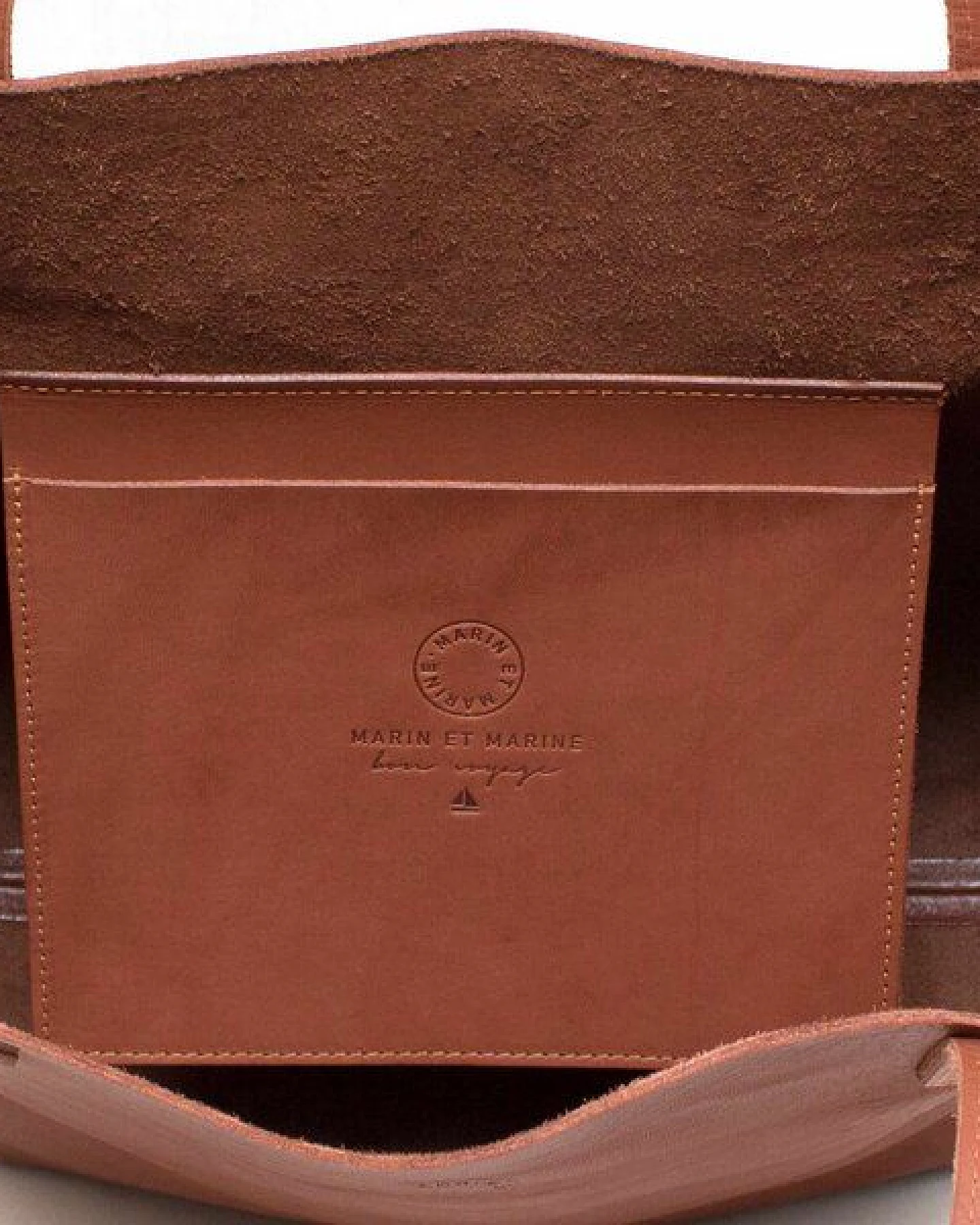 Marin et Marine Leder Shopper Éternelle – Ansicht 3