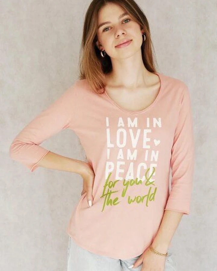 SPARKLES OF LIGHT pflanzengefärbtes 3/4 Arm Shirt