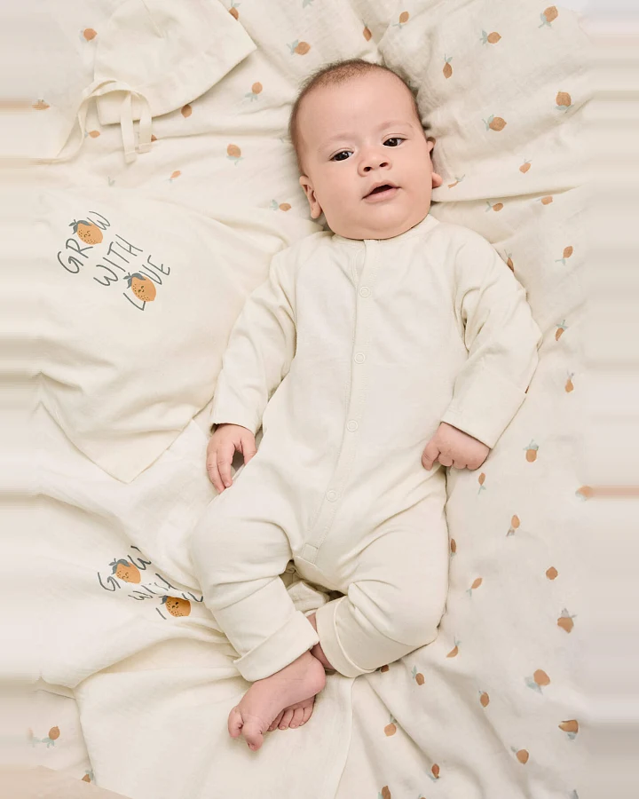 hessnatur Baby Erstausstattung Newborn im Set aus Bio-Baumwolle - orange - Größe 50/56