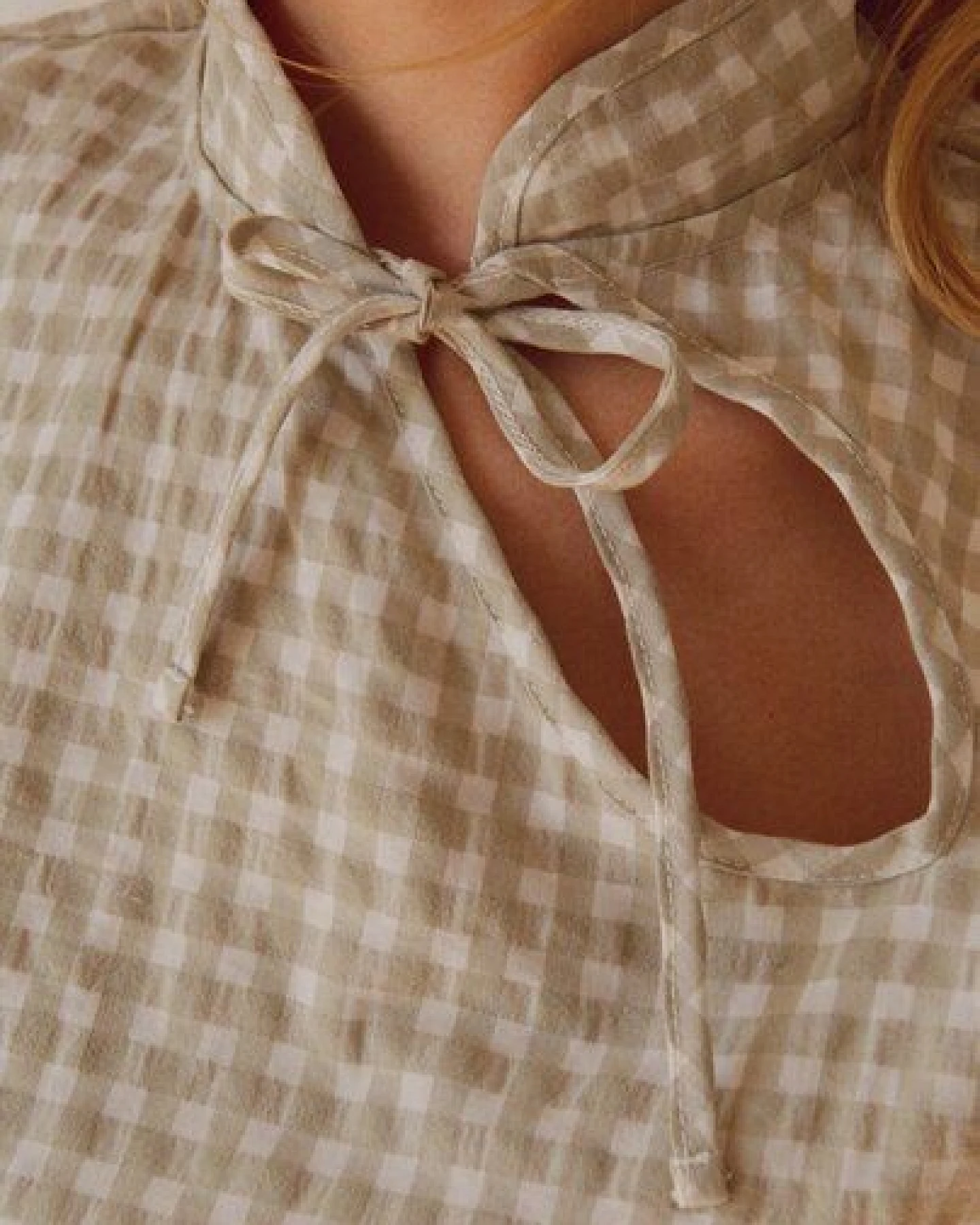 Kleid Marlène Rougier x Nénés – Vichy-Karomuster – Ansicht 3