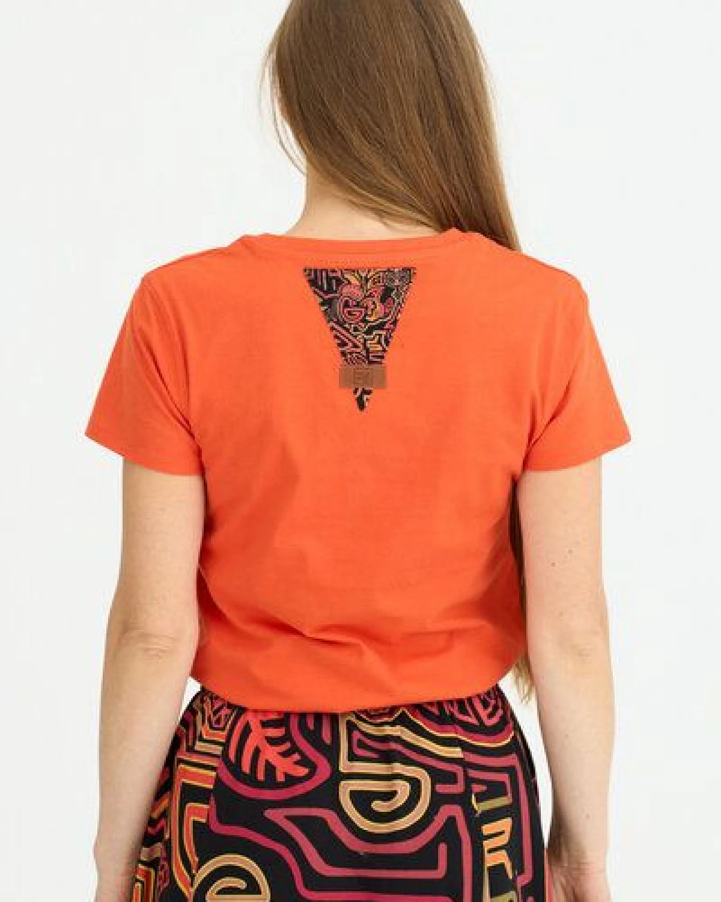 KOKOworld Bluse Zoja – Kurze Ärmel & runder Ausschnitt – KOKO-Print auf dem Rücken – 100% Bio-Baumwolle – Fair produziert in Polen – Ansicht 3