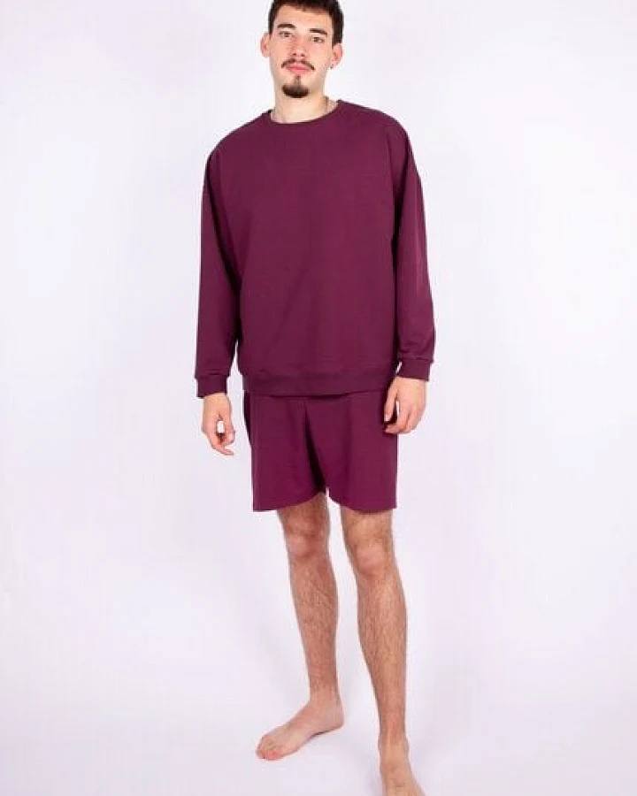 ÆVRIL Unisex Sweatshirt // Aubergine Red // Bio-Baumwolle