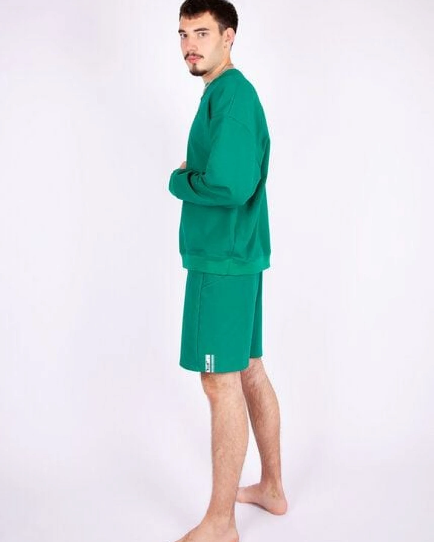ÆVRIL Unisex Sweatshirt // Emerald Green // Bio-Baumwolle – Ansicht 3