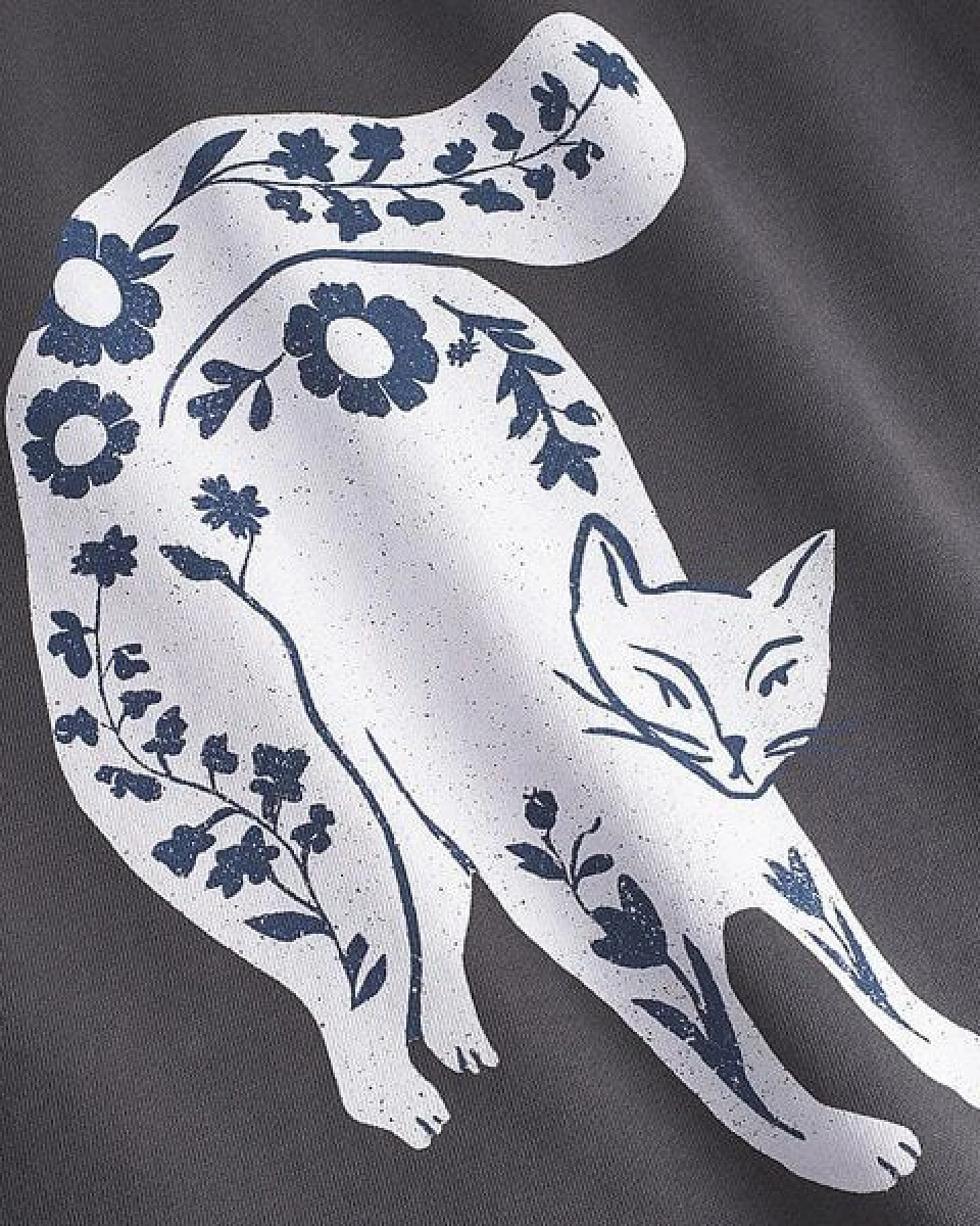 DEDICATED Ystad Flower Cat Damen Sweatshirt – Ansicht 3